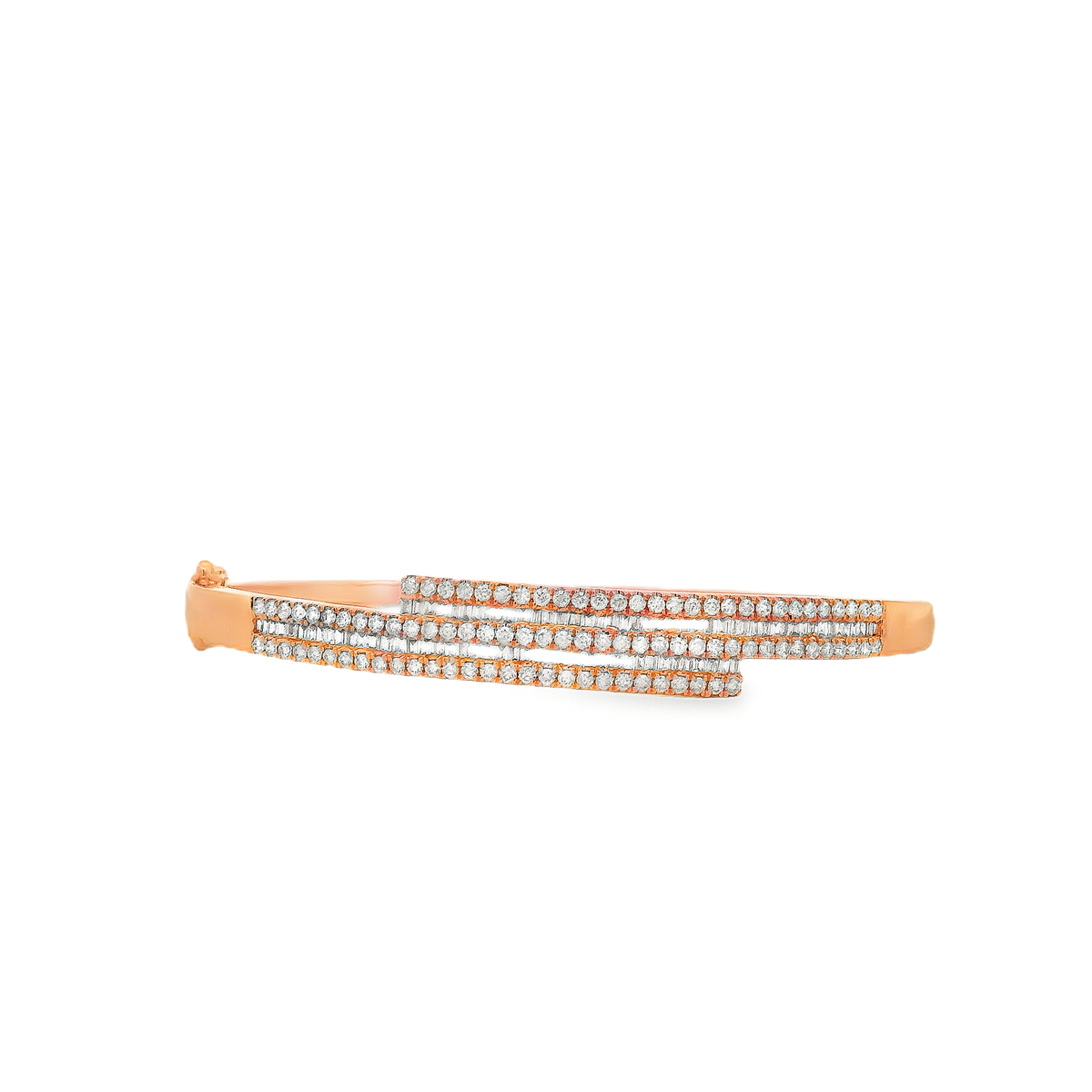 BAGUETTE DIAMOND ROSE BANGLE