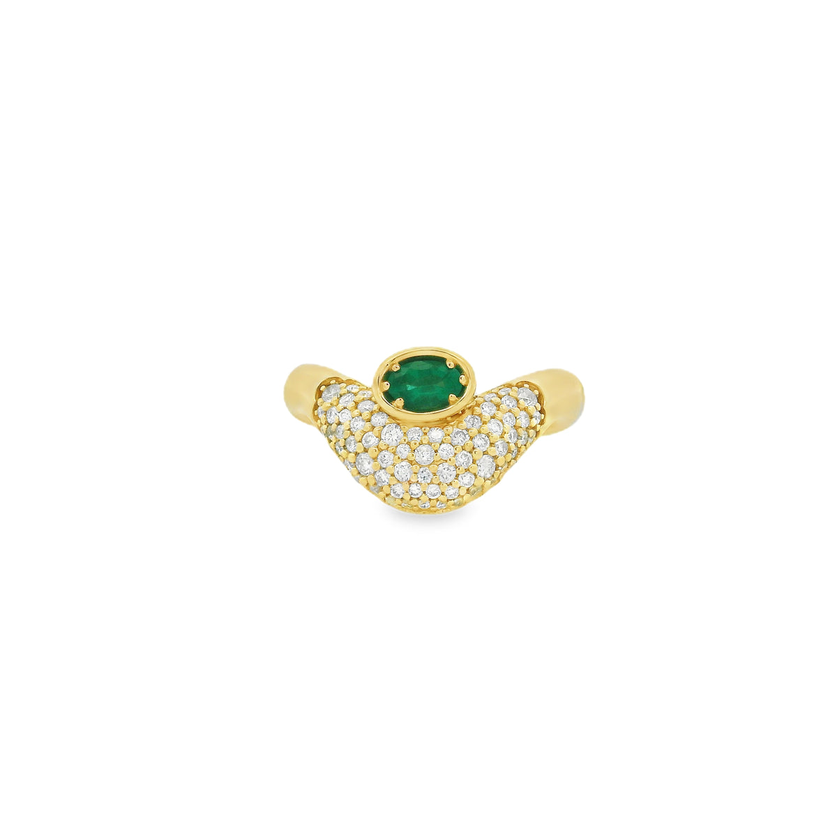 ONDULAR EMERALD RING