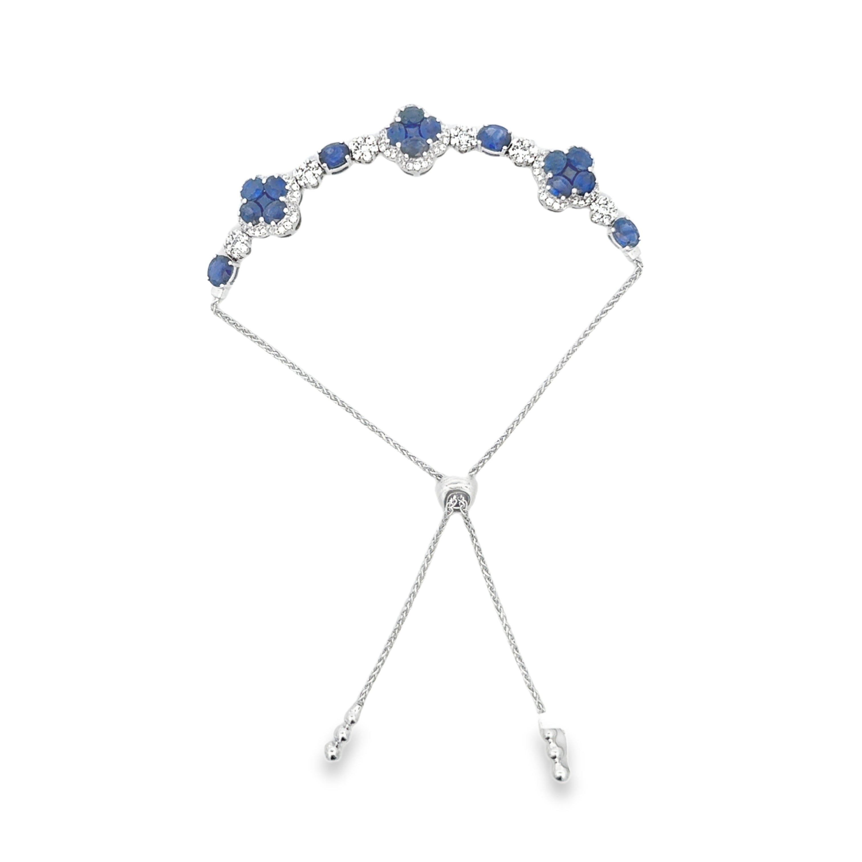 ADJUSTABLE SAPPHIRE BLOOM BRACELET