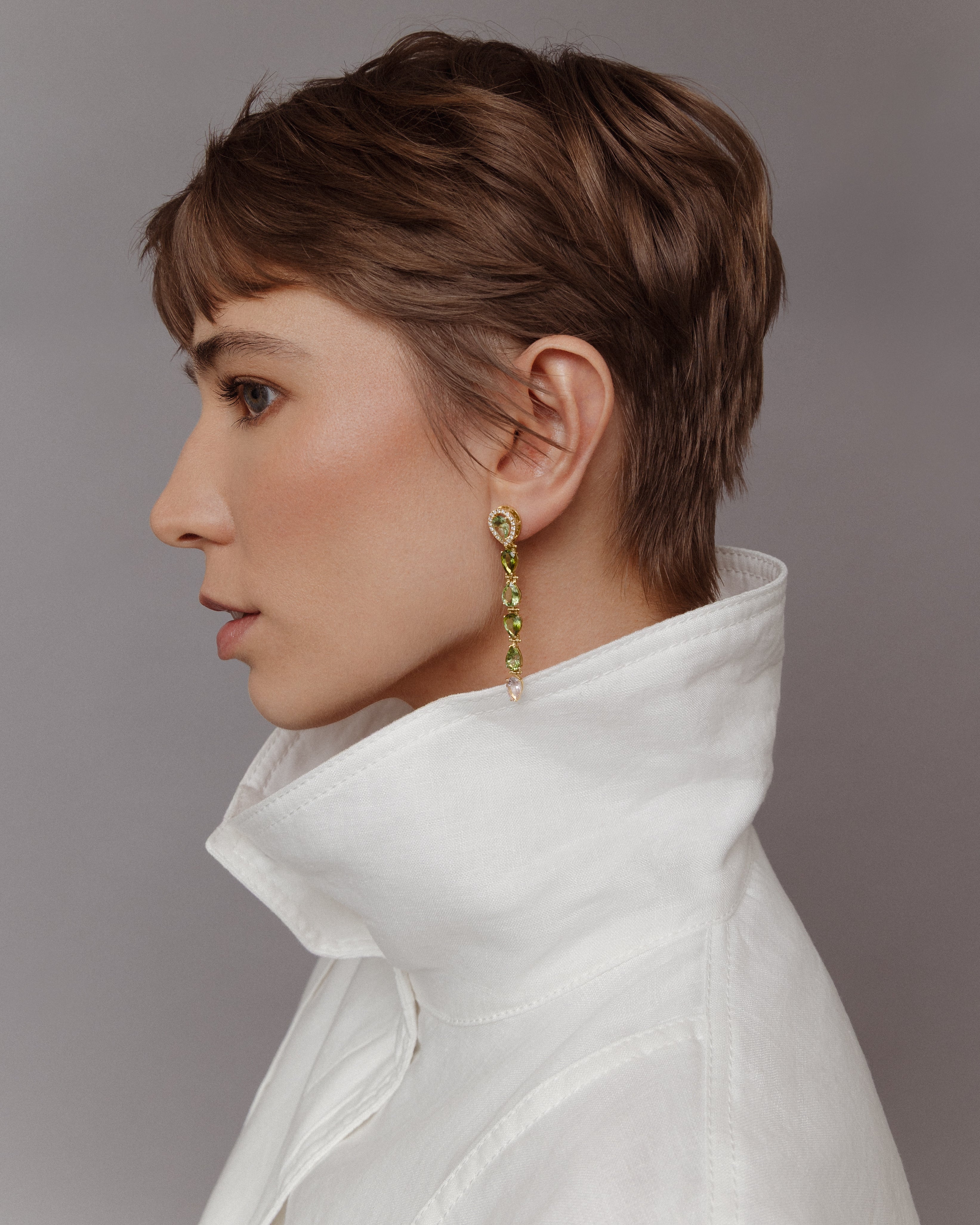 TOURMALINE LONG EARRINGS