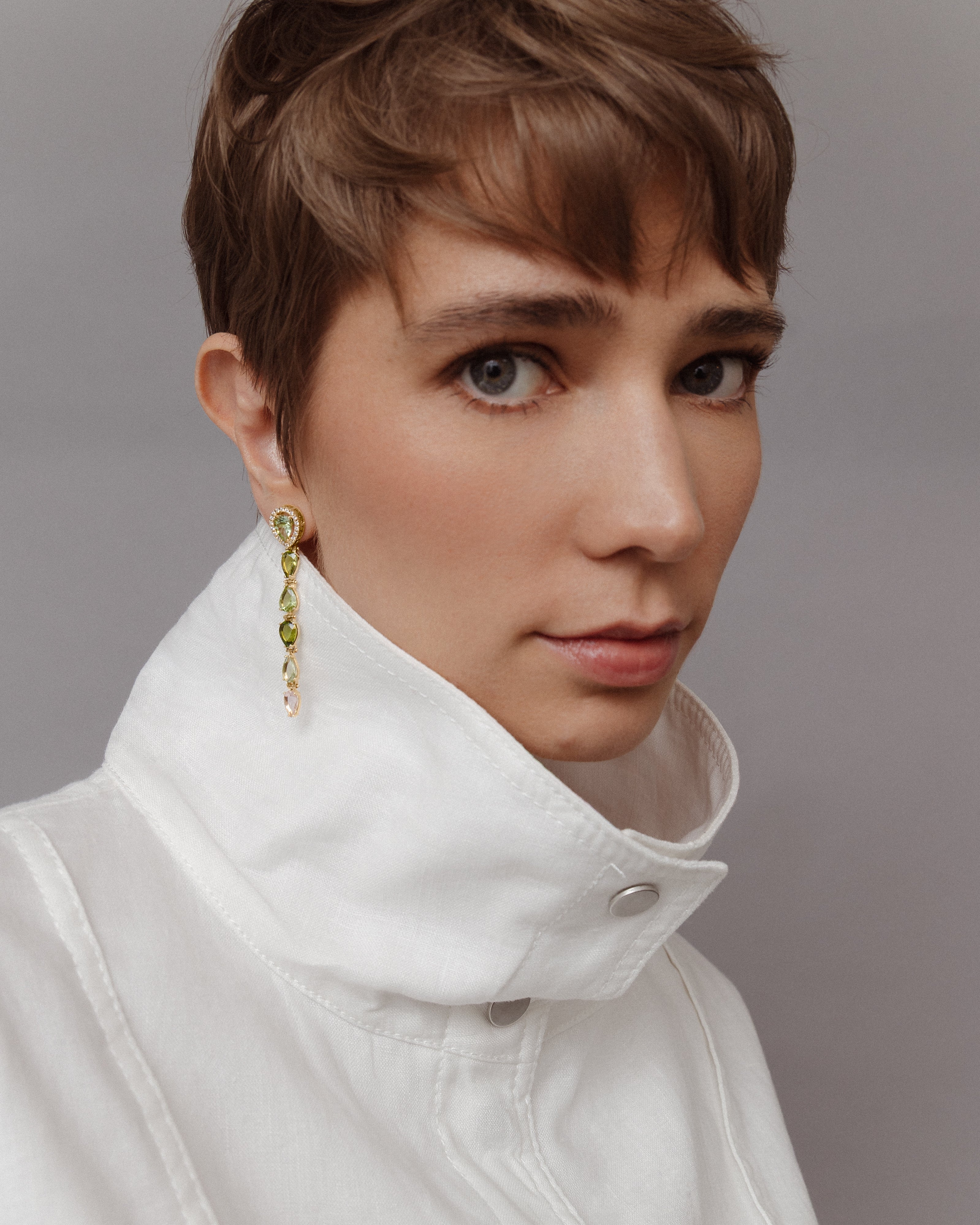TOURMALINE LONG EARRINGS