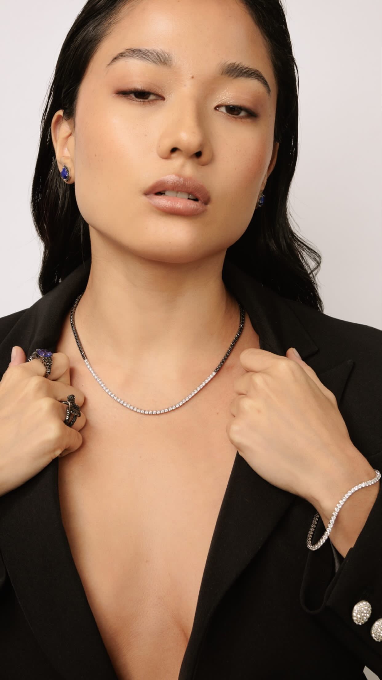 NIGHT TENNIS NECKLACE