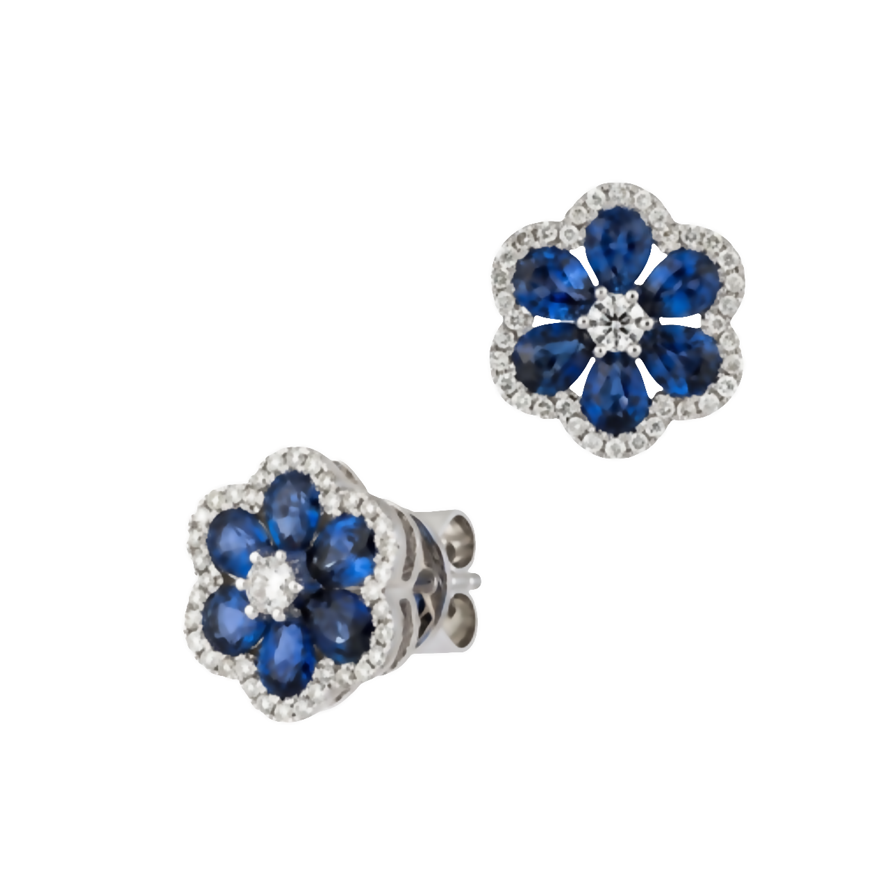 FLOWER SAPPHIRE EARRINGS