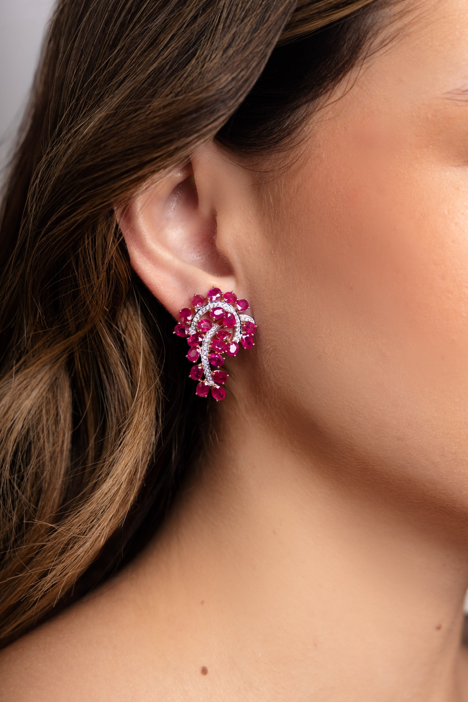 RUBY SWIRL EARRINGS