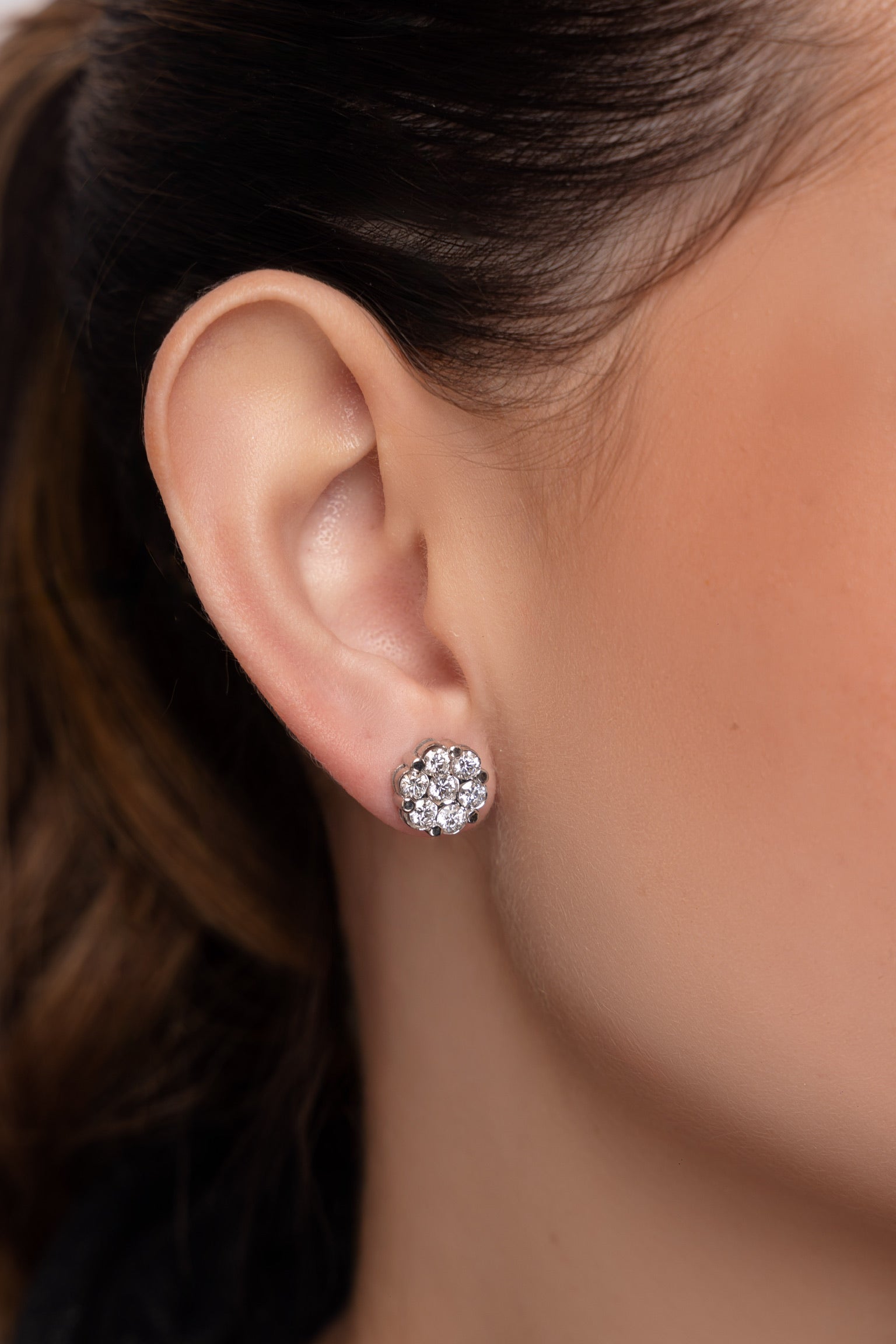 DIAMOND FLOWER EARRINGS