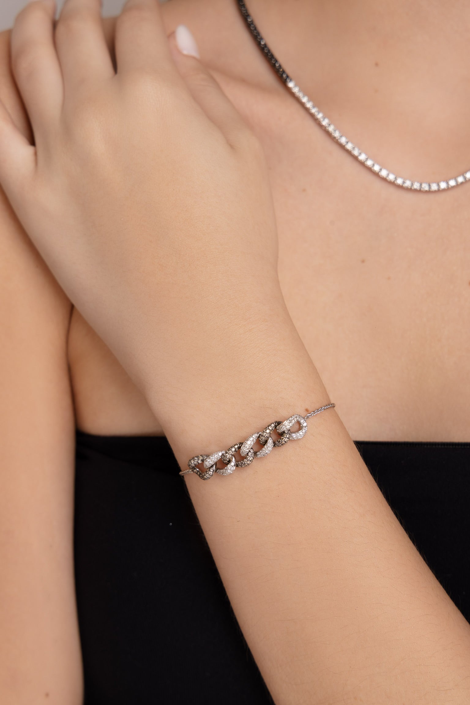 SLIDER CHAIN DIAMOND BRACELET