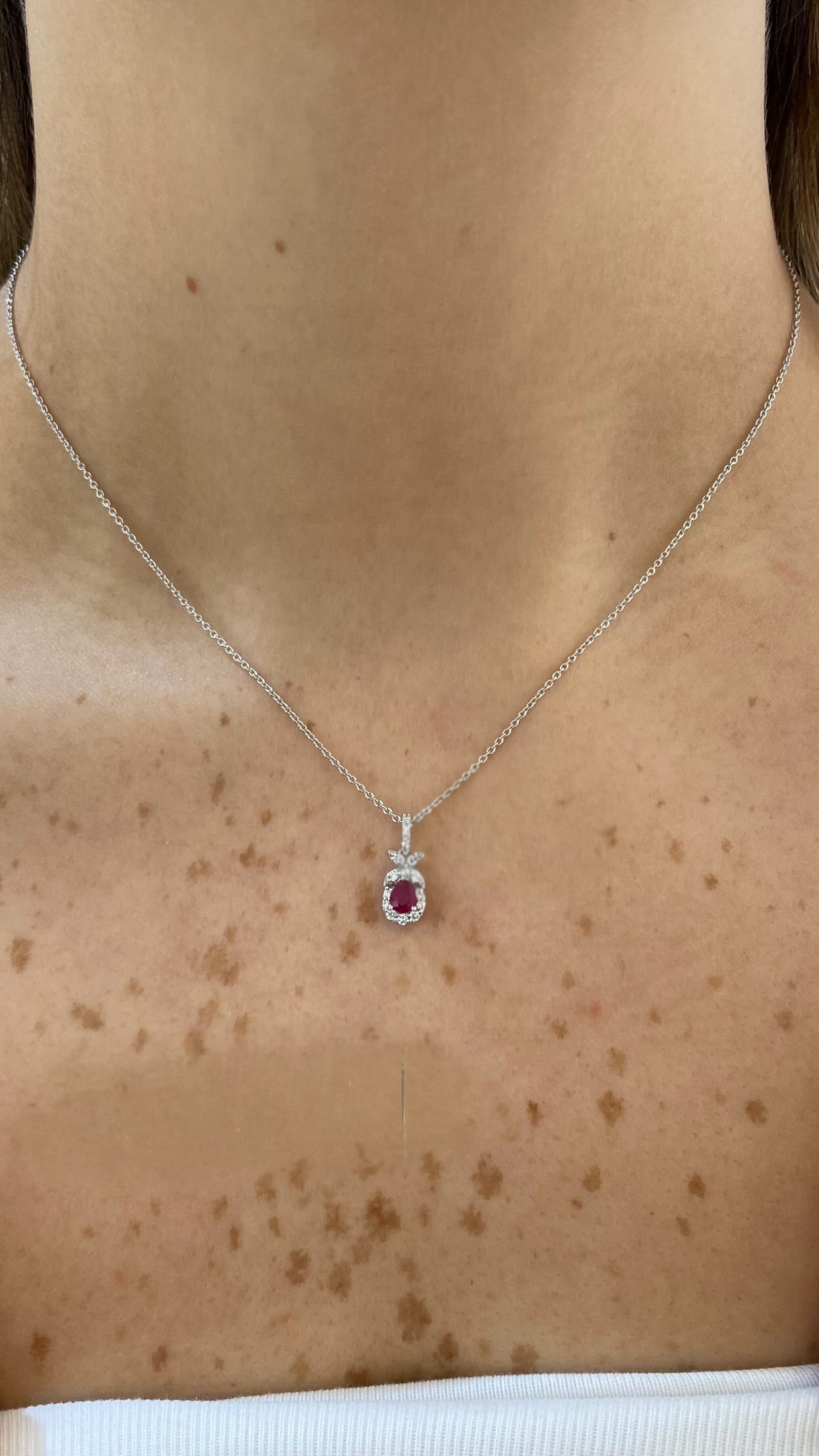 RUBY TEAR-DROP PENDANT