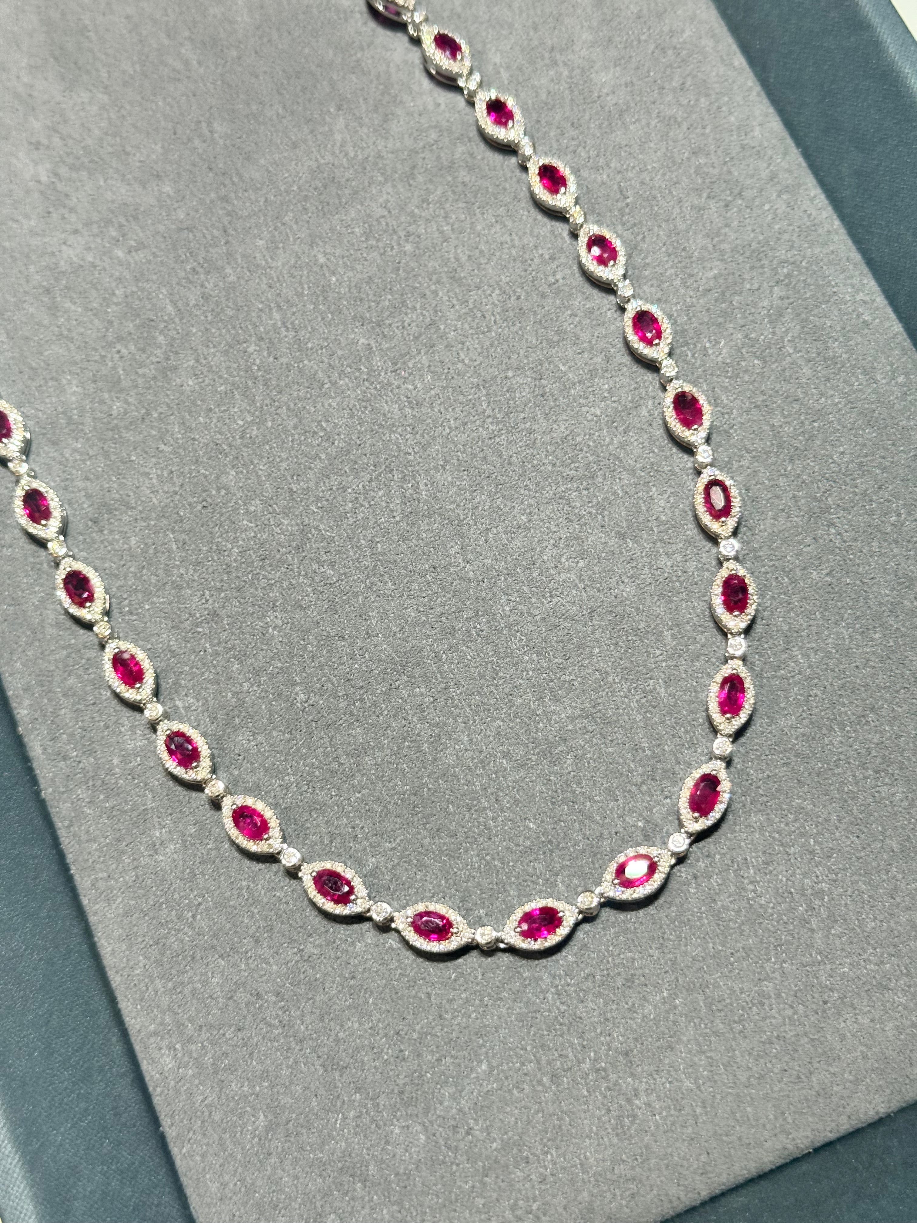 RUBY MARQUISE LINE NECKLACE