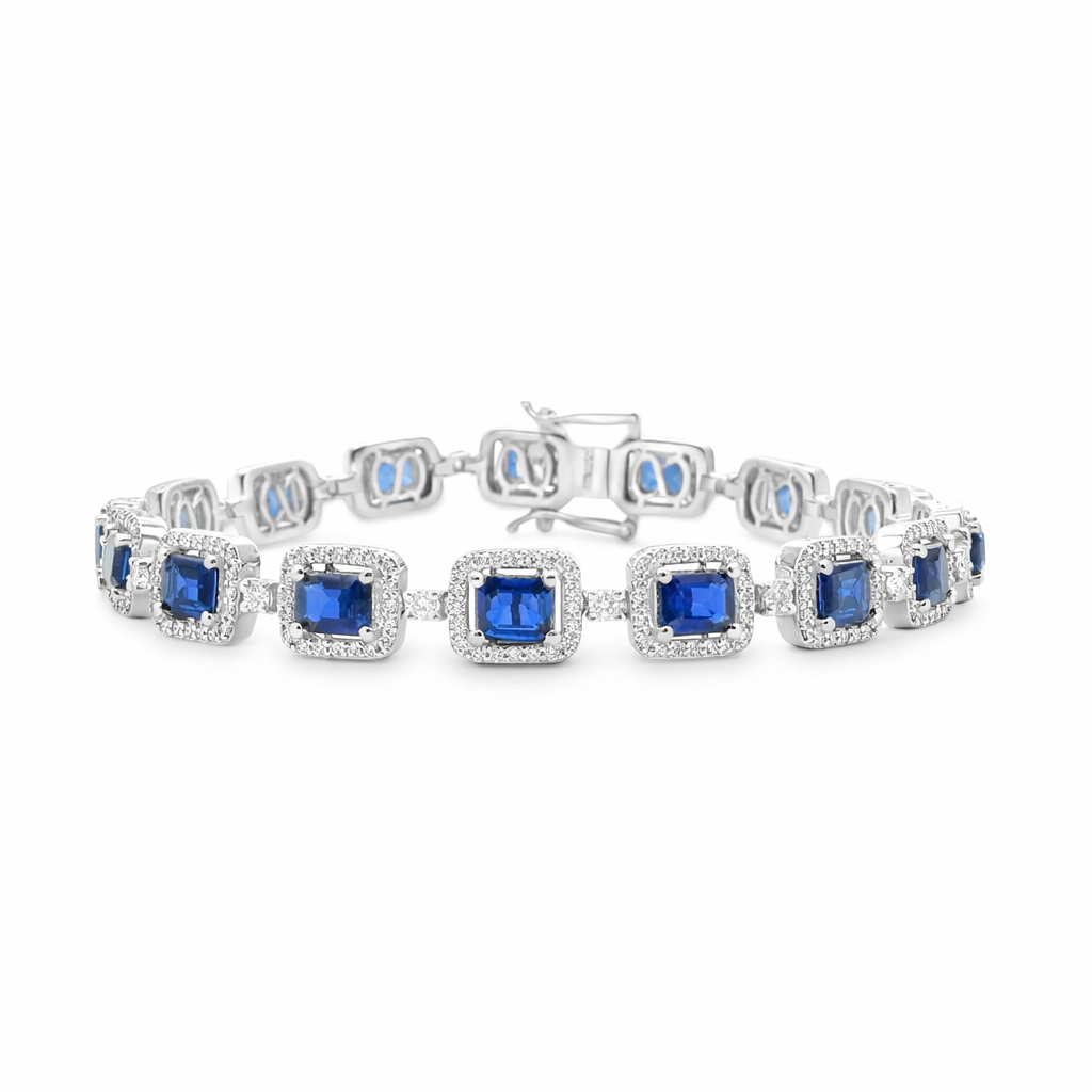SAPPHIRE AND DIAMOND BRACELET