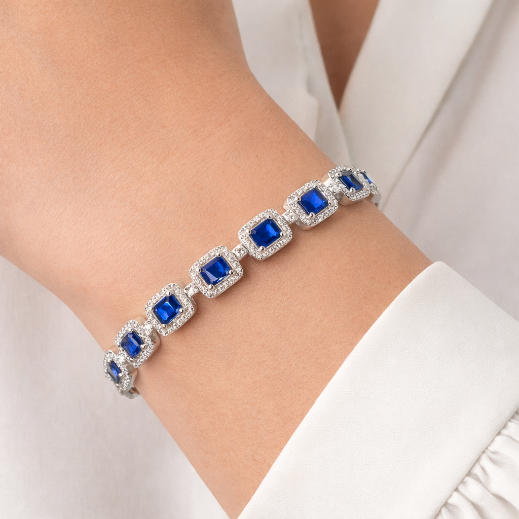 SAPPHIRE AND DIAMOND BRACELET