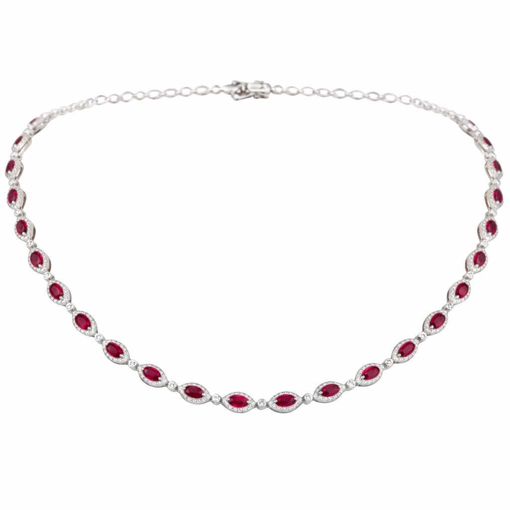 RUBY MARQUISE LINE NECKLACE