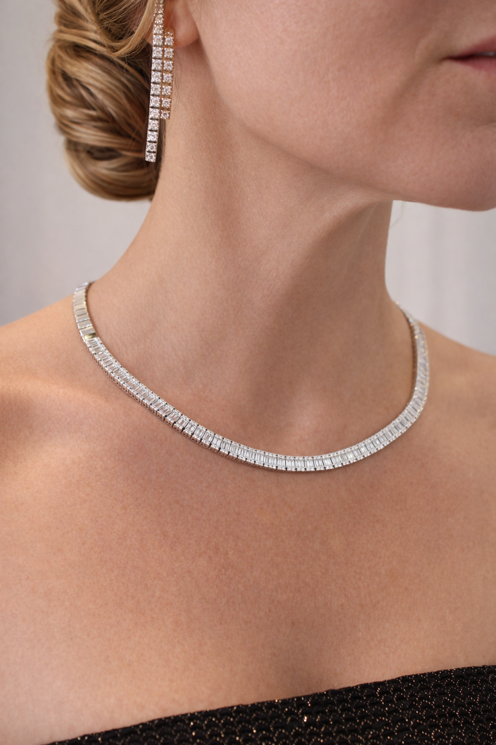 BAGUETTE HALF NECKLACE