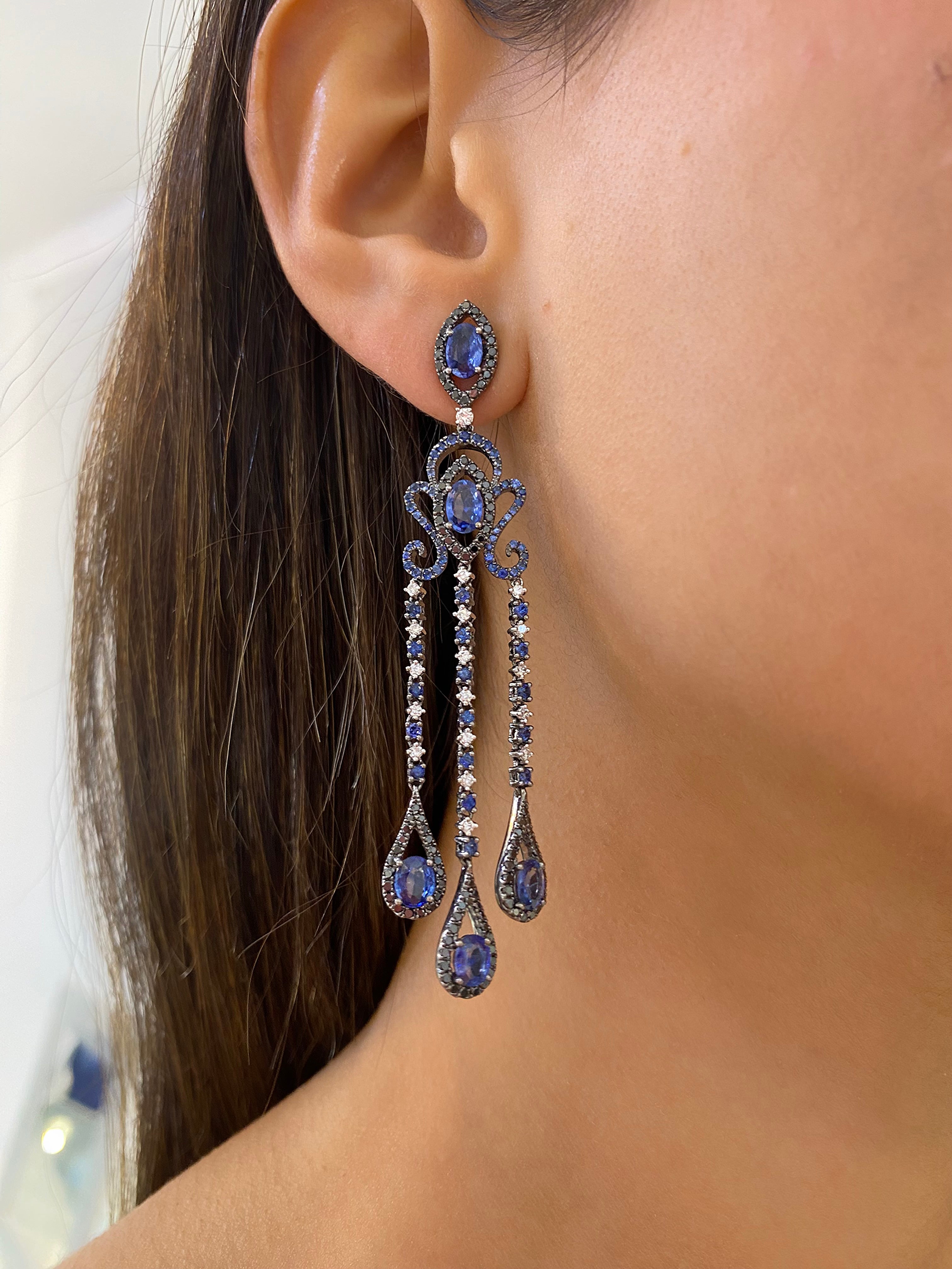 KUNZITE CASCADE CHANDELIER EARRINGS