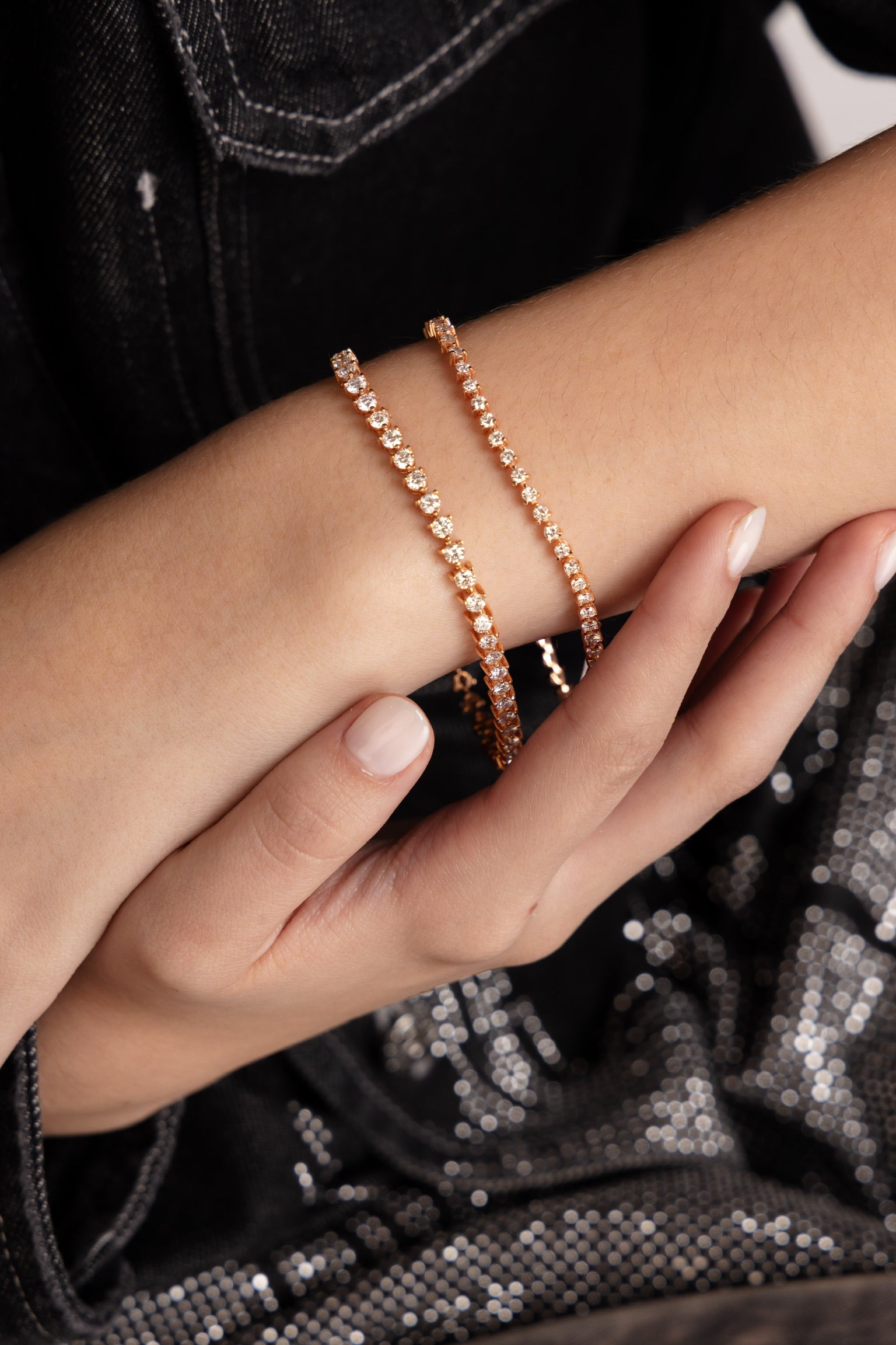 THREE PRONG TENNIS BRACELET