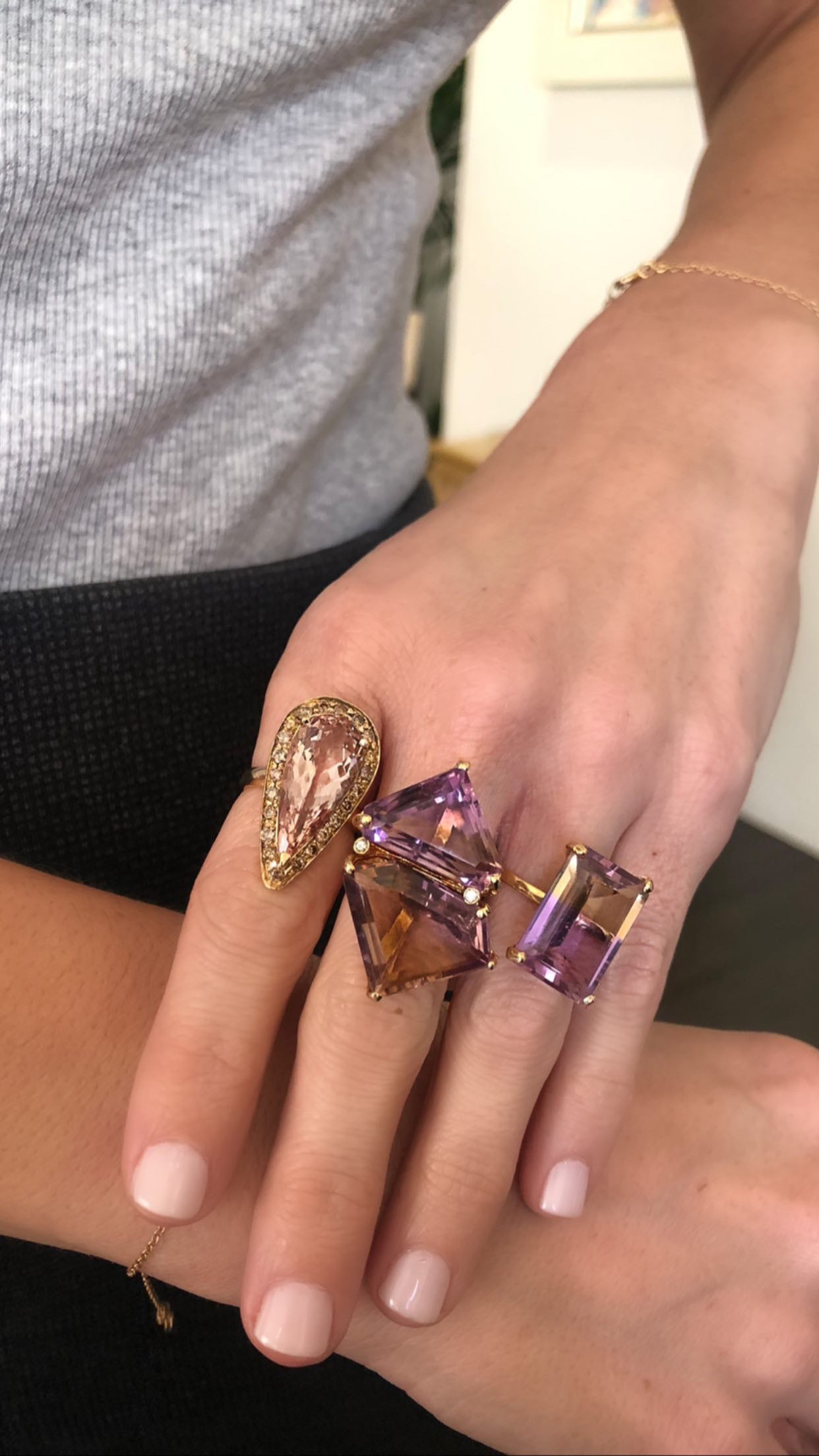 AMETRINE TRAPEZOID RING