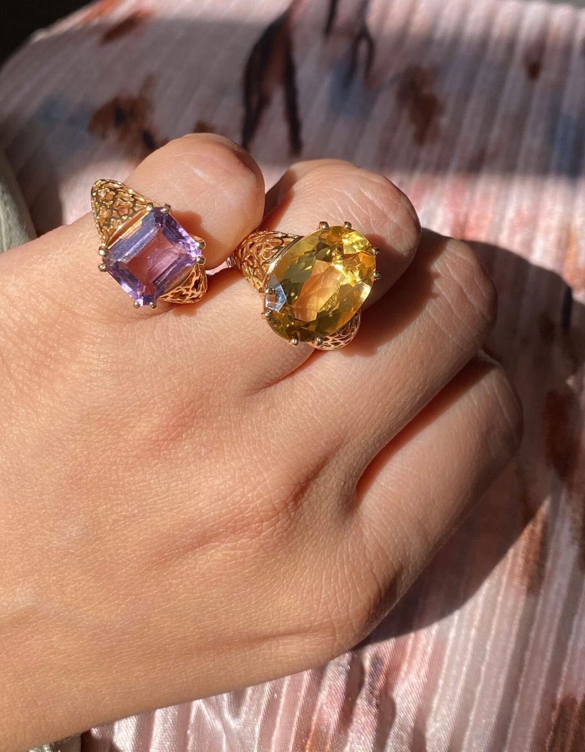 BOTANICAL AMETHYST RING
