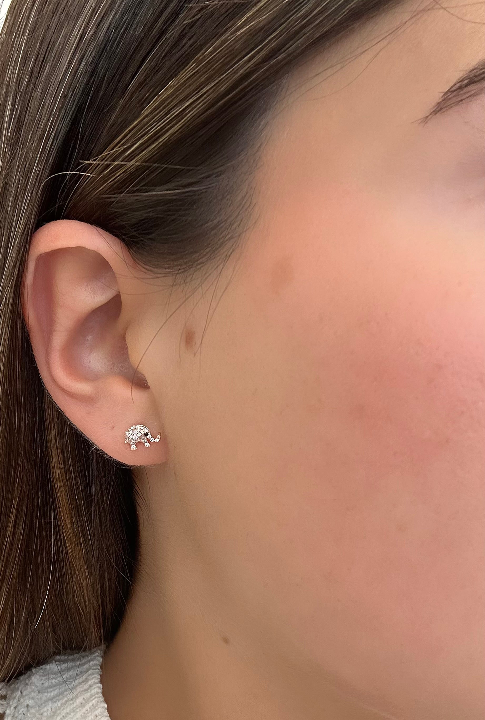 ROSE GOLD ELEPHANTS WITH DIAMONDS