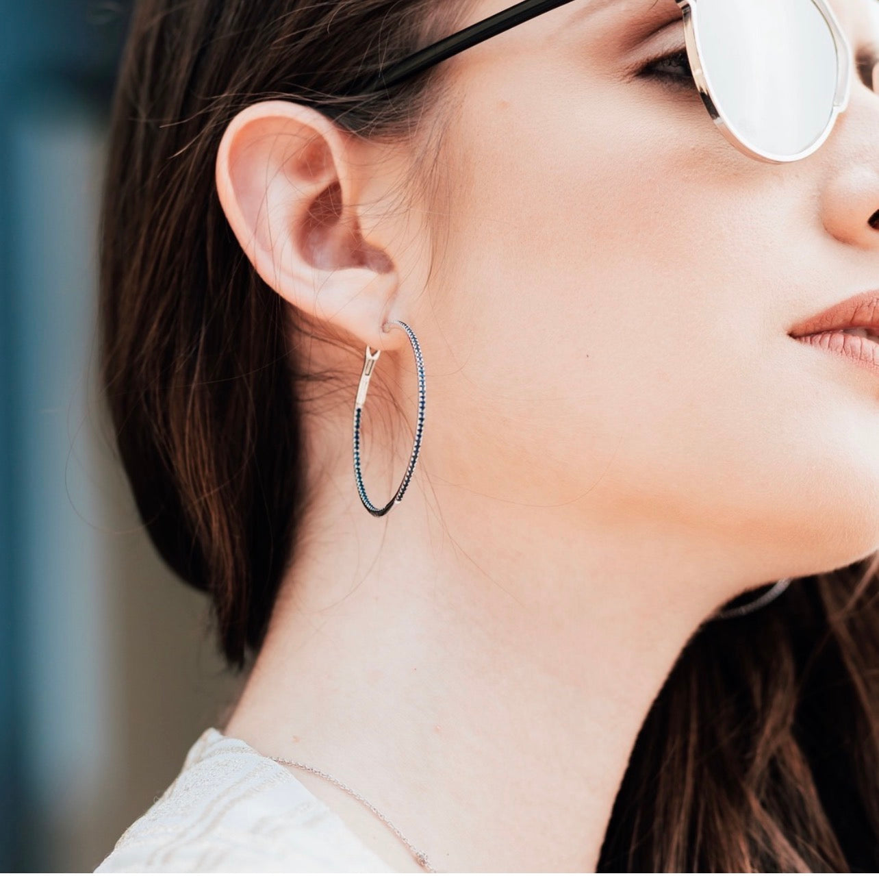 HELIX HOOPS SAPPHIRES