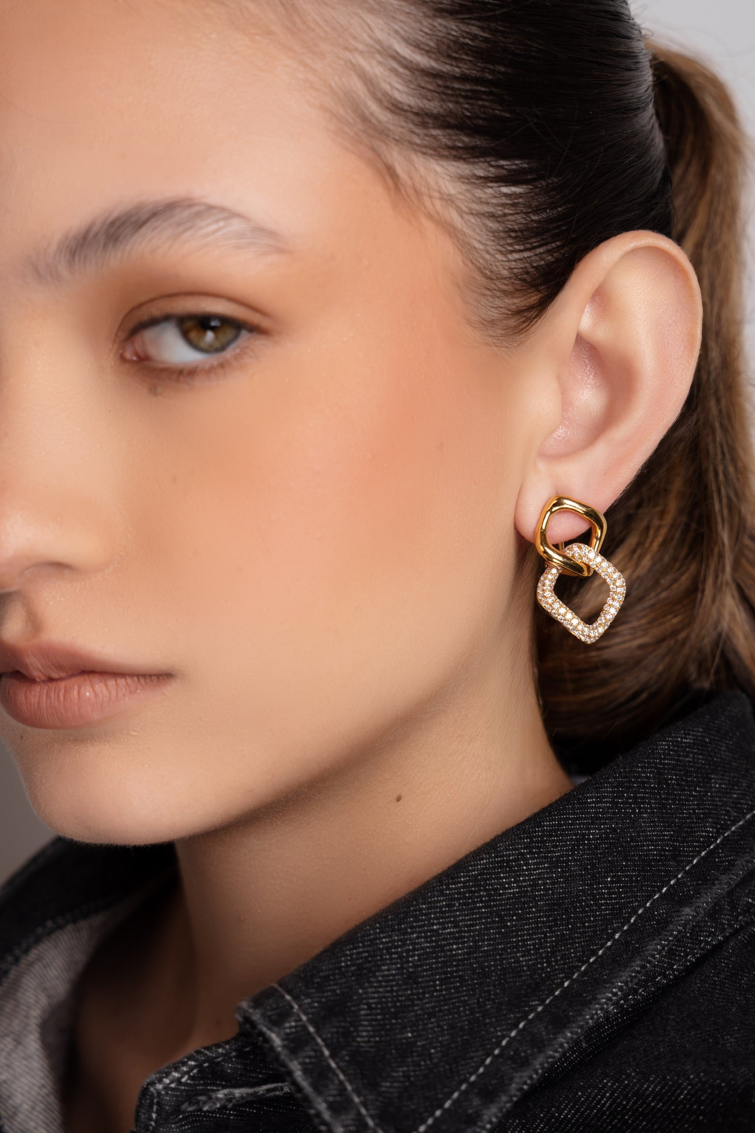 RETRO DIAMOND EARRINGS