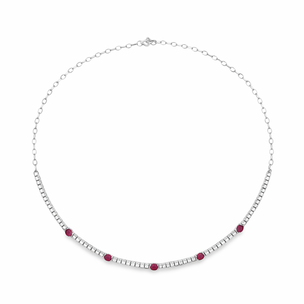 RUBY AND DIAMOND CHOKER