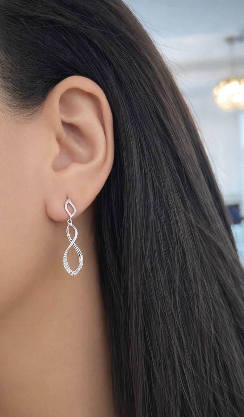 LONG DIAMOND EARRINGS