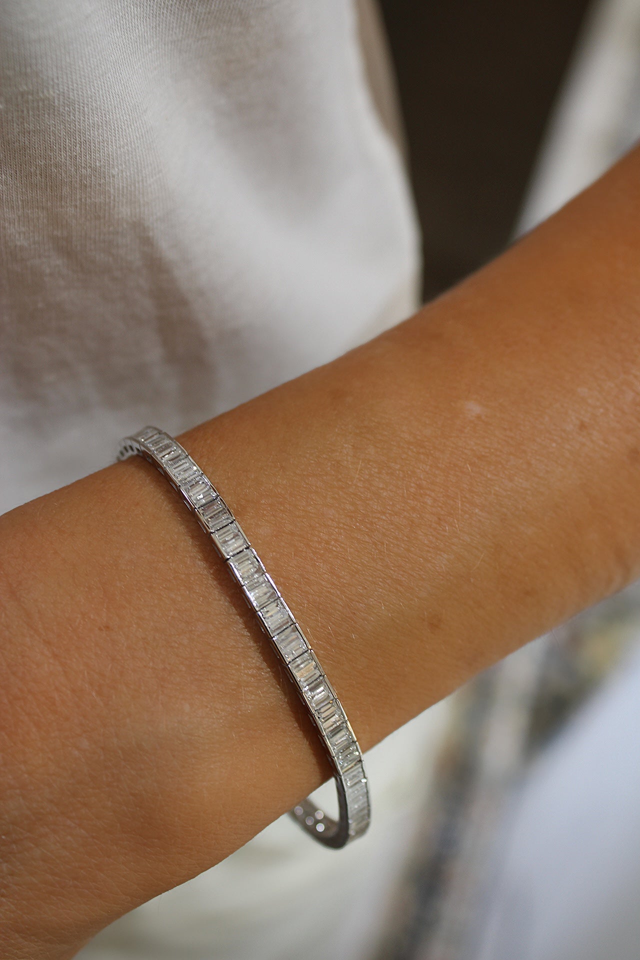 BAGUETTE DIAMOND TENNIS BRACELET