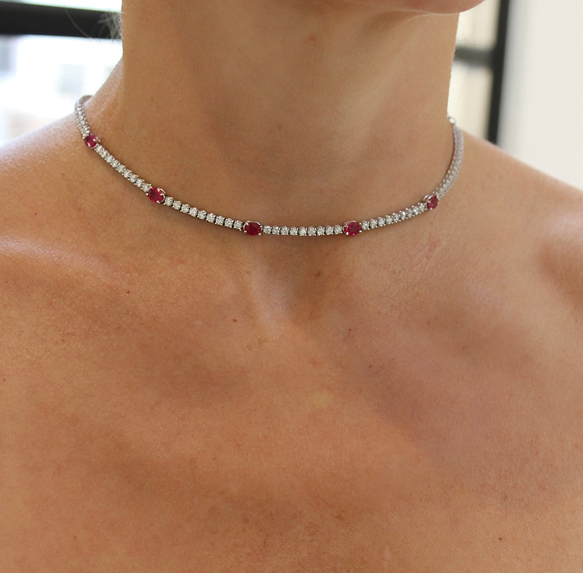 RUBY AND DIAMOND CHOKER