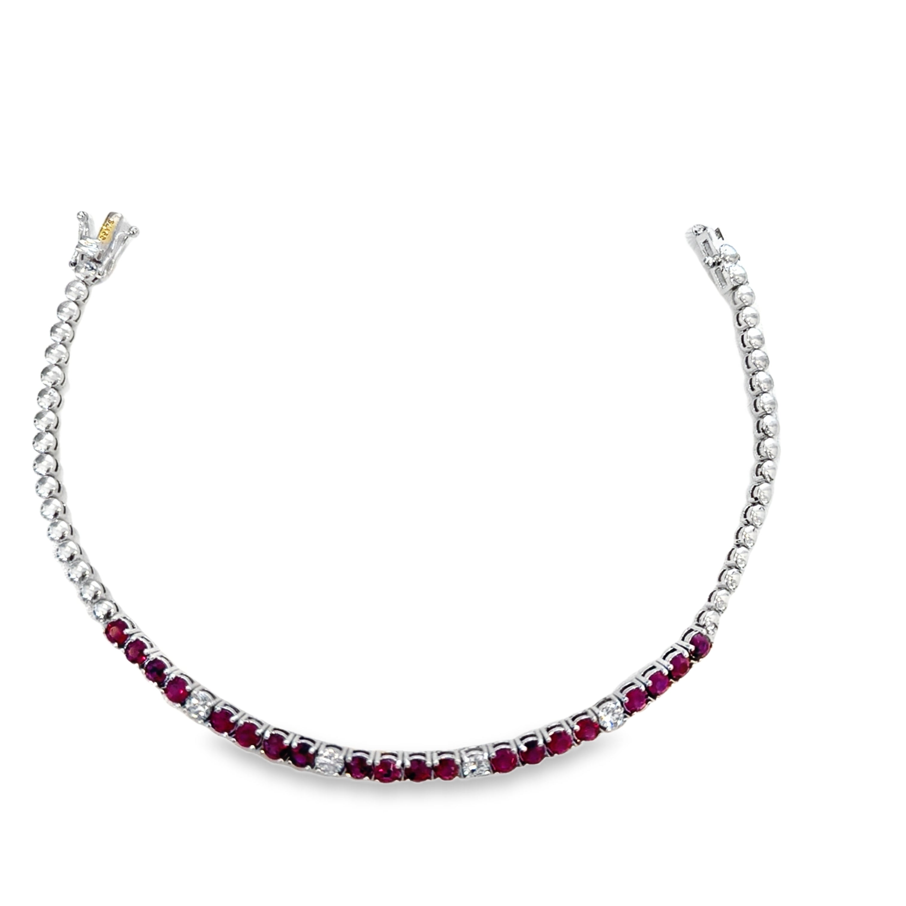 RUBY AND DIAMOND TENNIS BRACELET