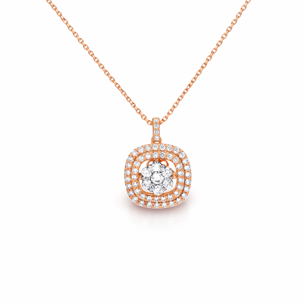 ROSE DIAMOND PENDANT NECKLACE