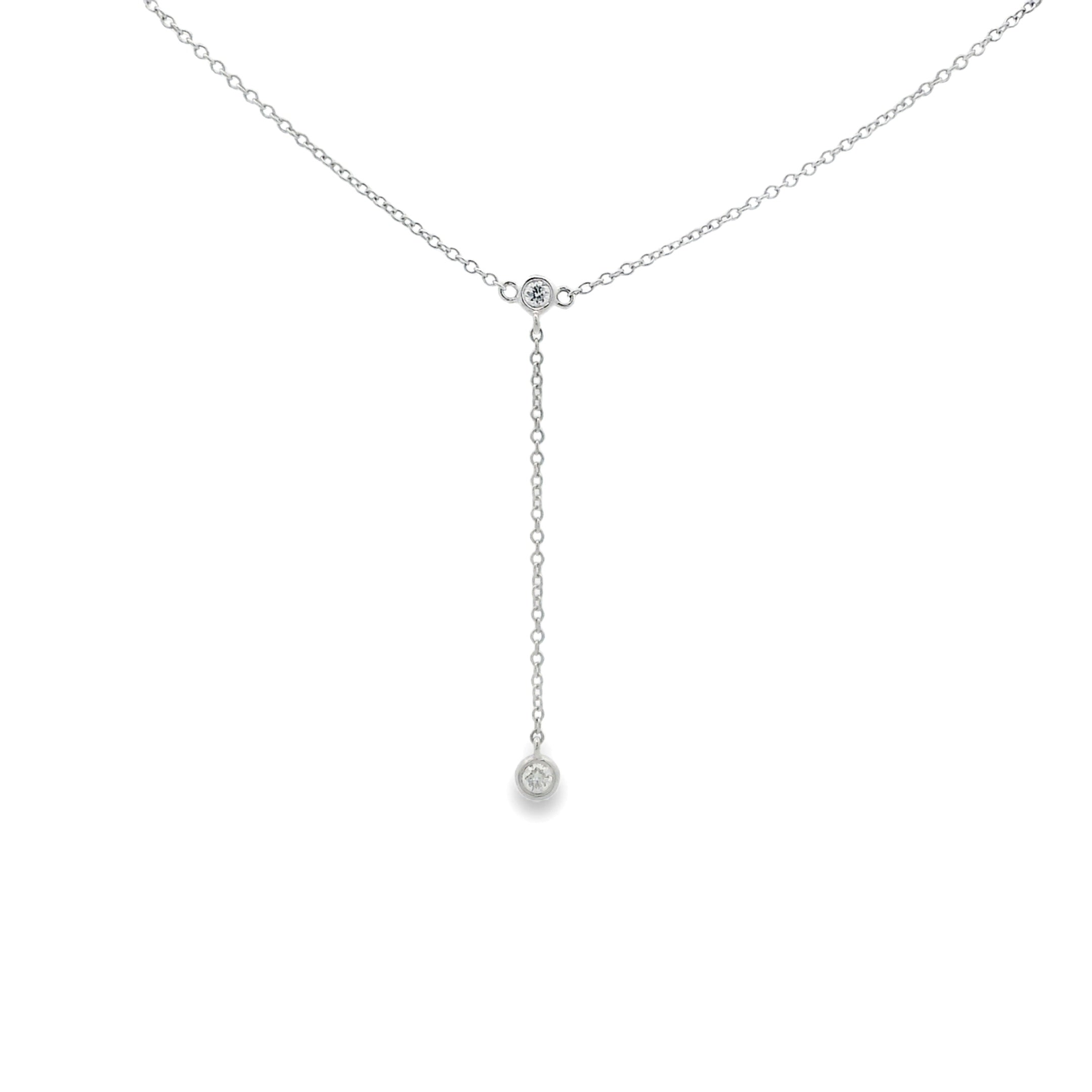TWO-DIAMOND LARIAT NECKLADE