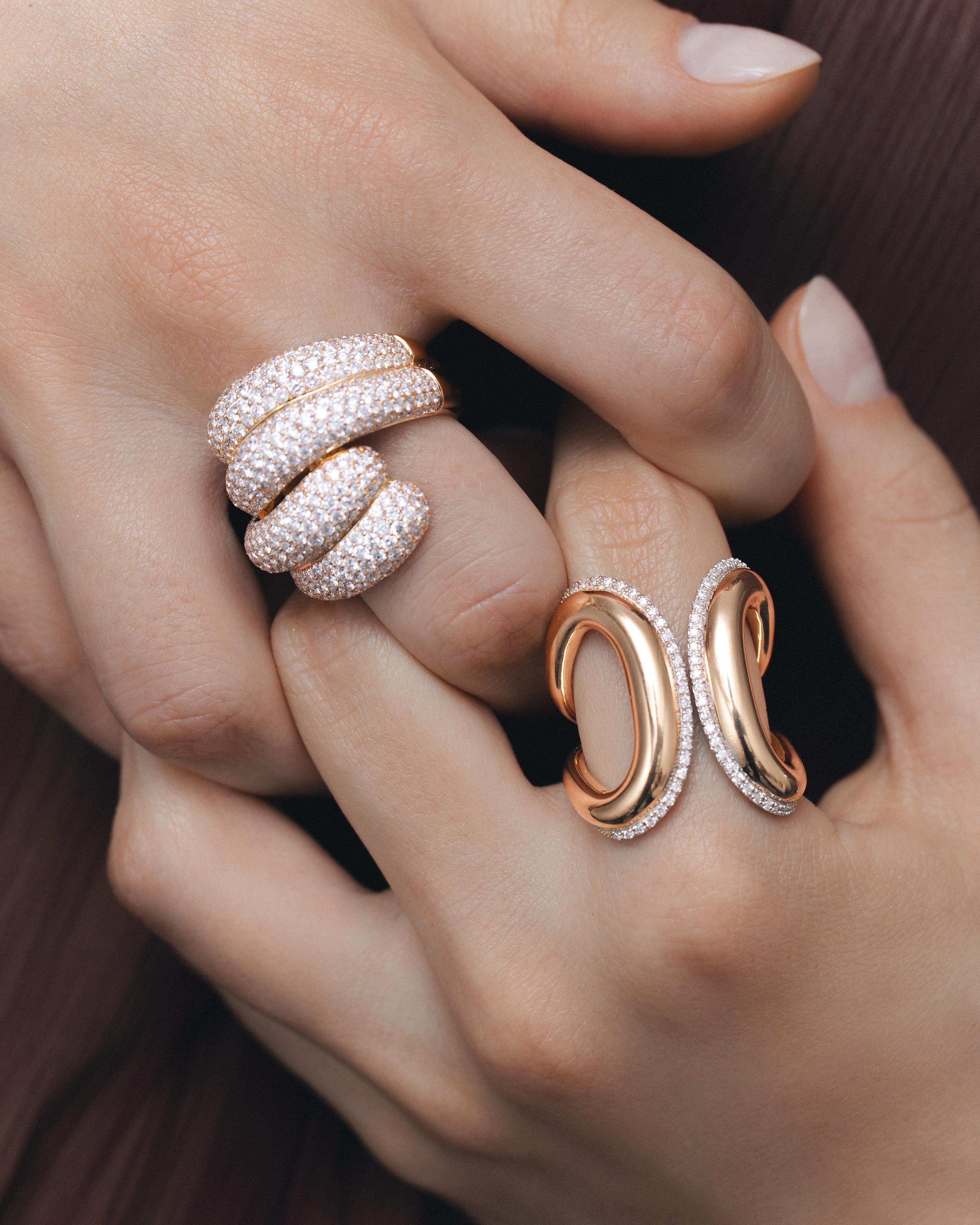 ROSE CHONKY DIAMOND RING