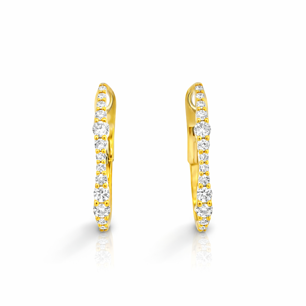 GOLDEN DIAMOND HOOPS