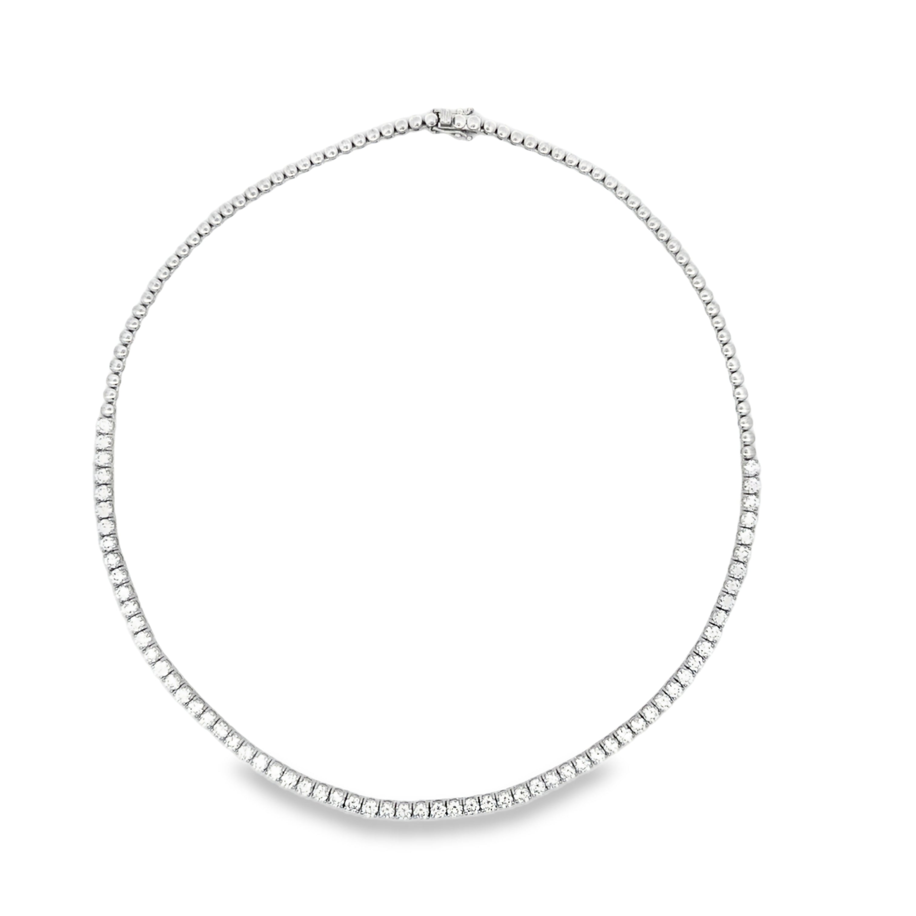 HALF-DIAMOND TENNIS NECKLACE
