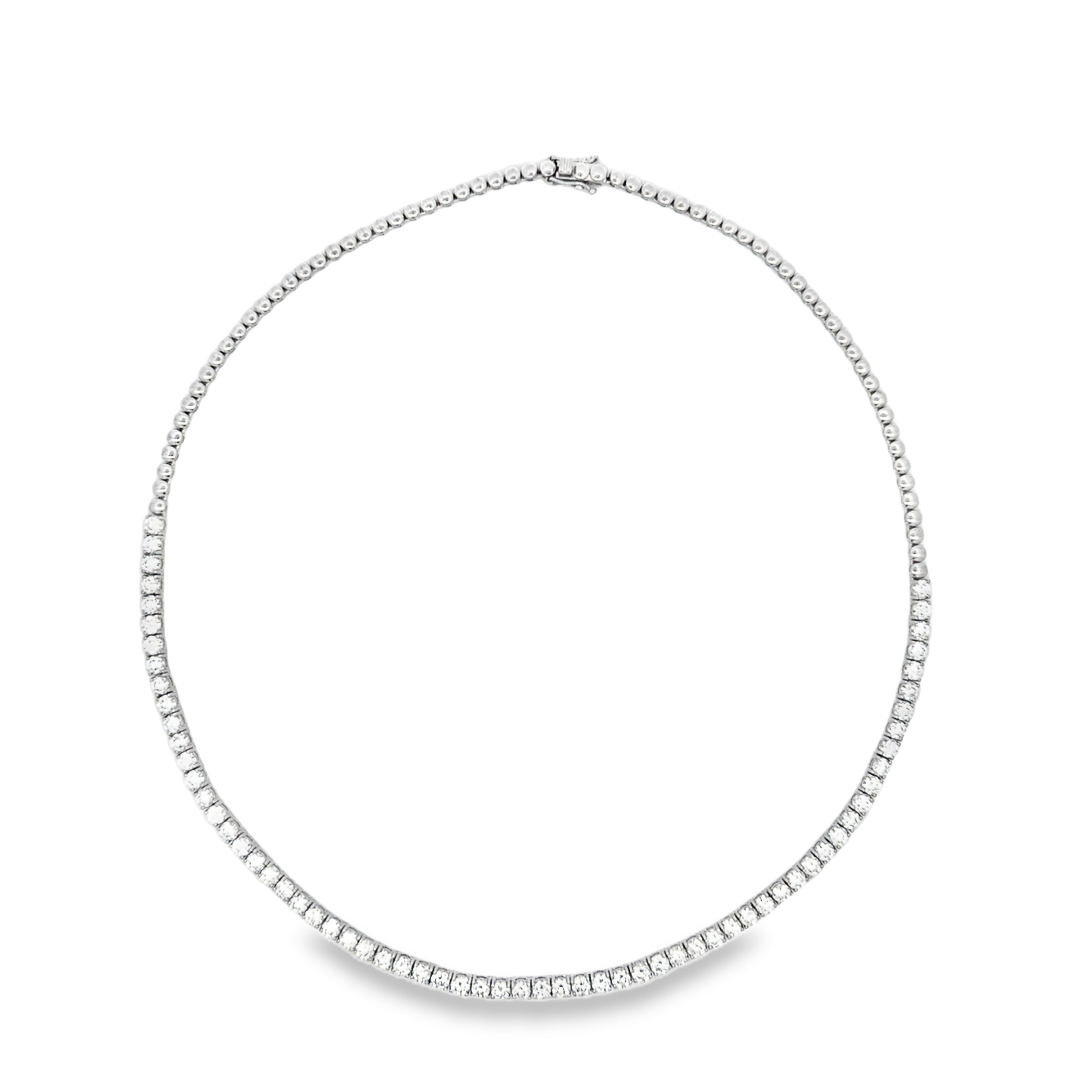 HALF-DIAMOND TENNIS NECKLACE