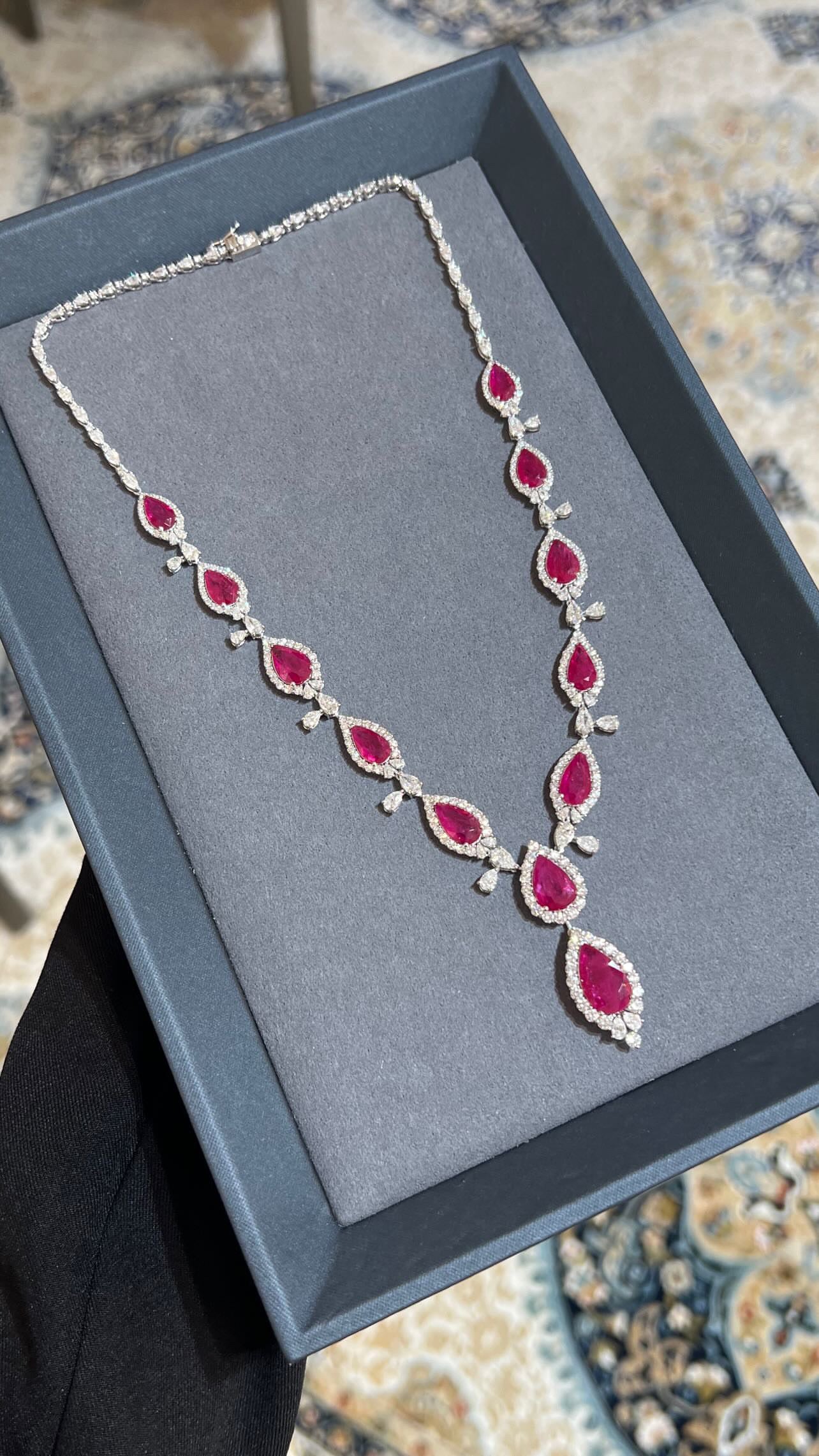 DROP RUBY NECKLACE