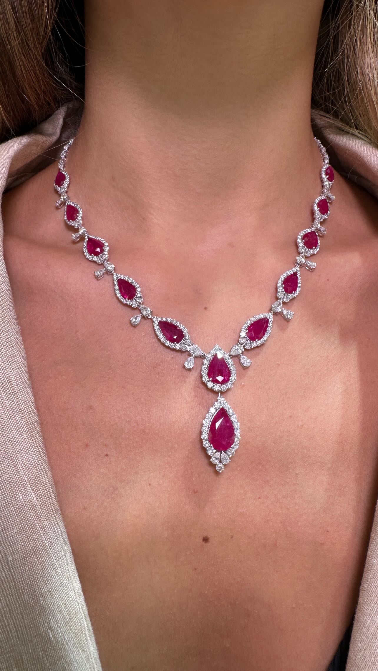 DROP RUBY NECKLACE