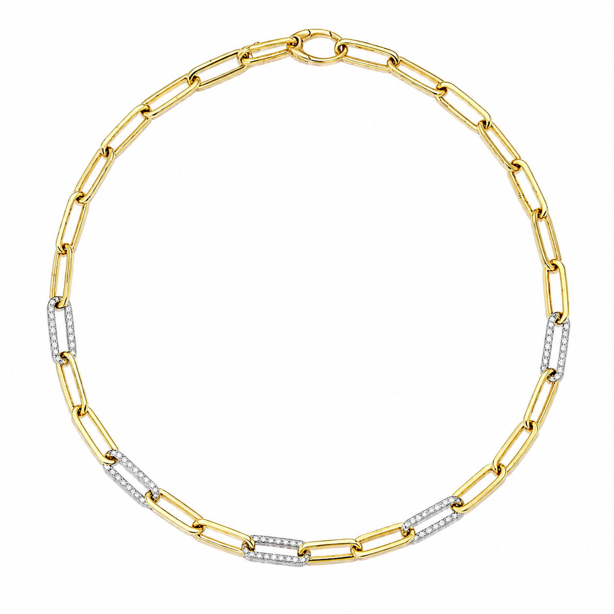 DIAMOND PAPERCLIP NECKLACE