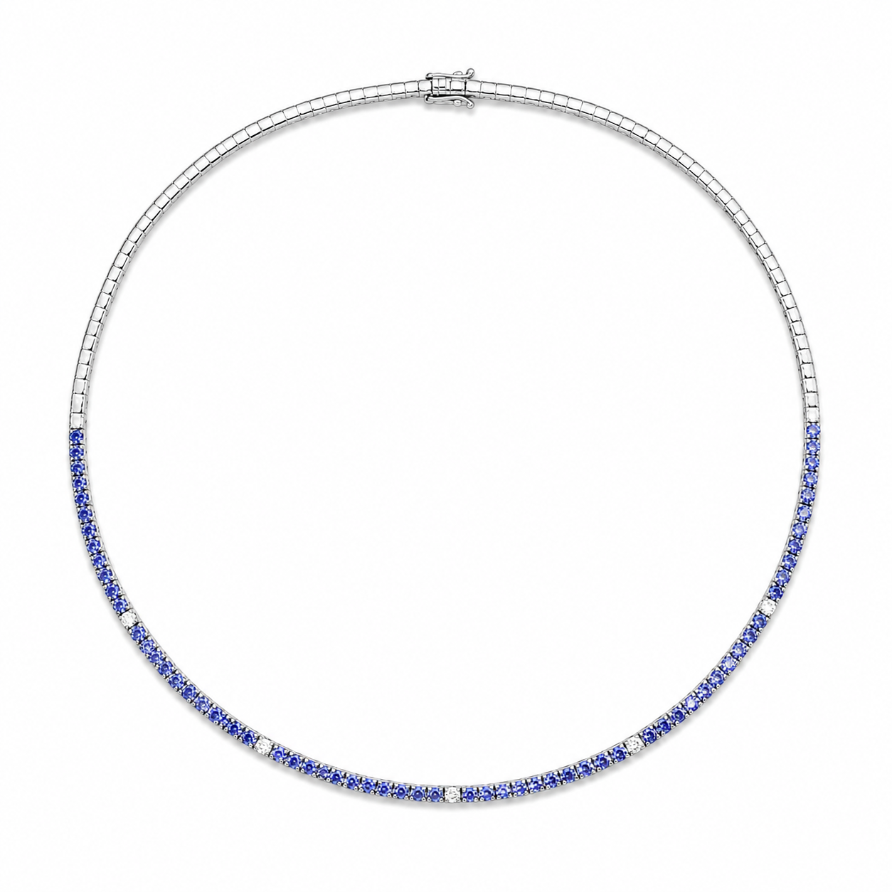 TANZANITE TENNIS NECKLACE