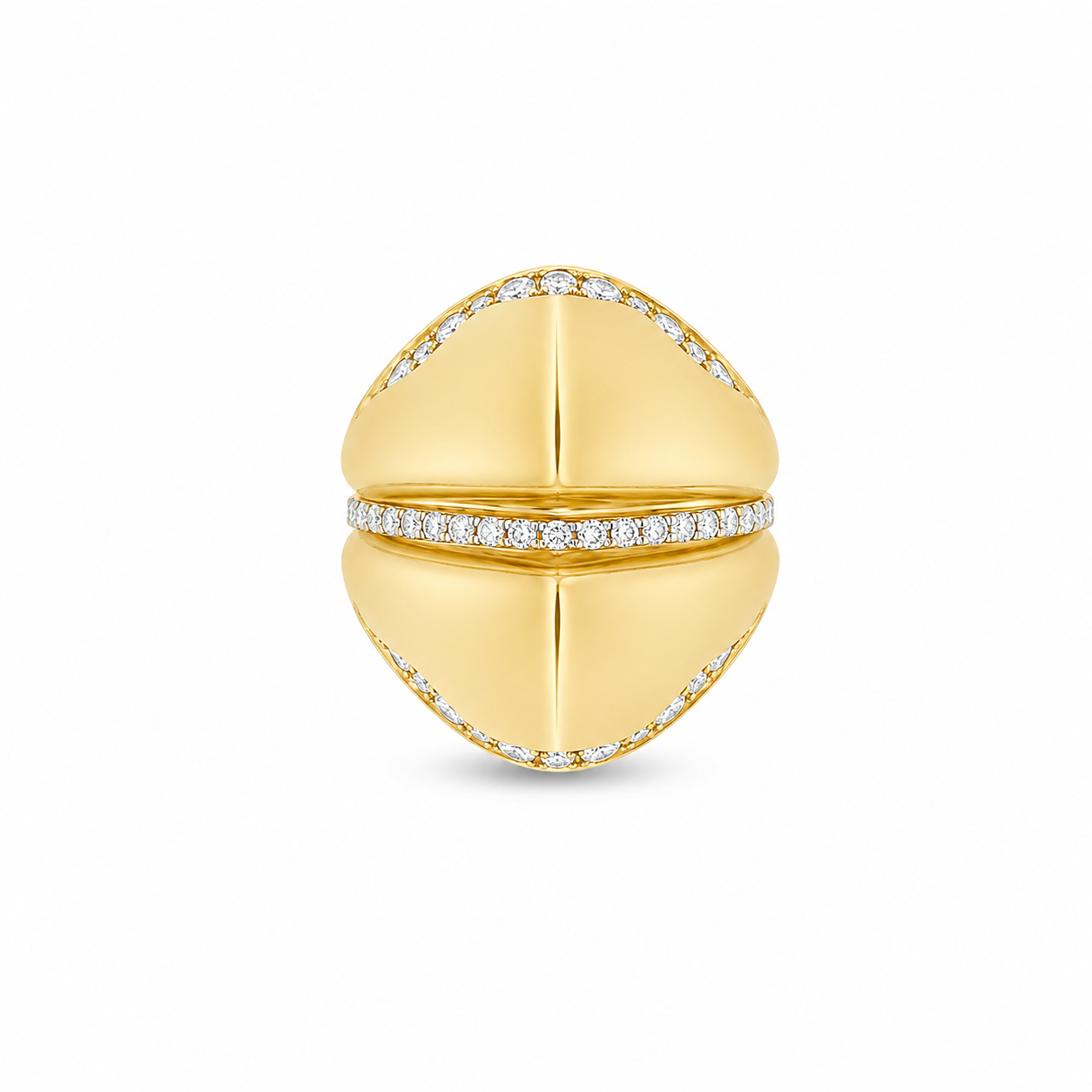 CHUNKY GOLDEN DIAMOND RING