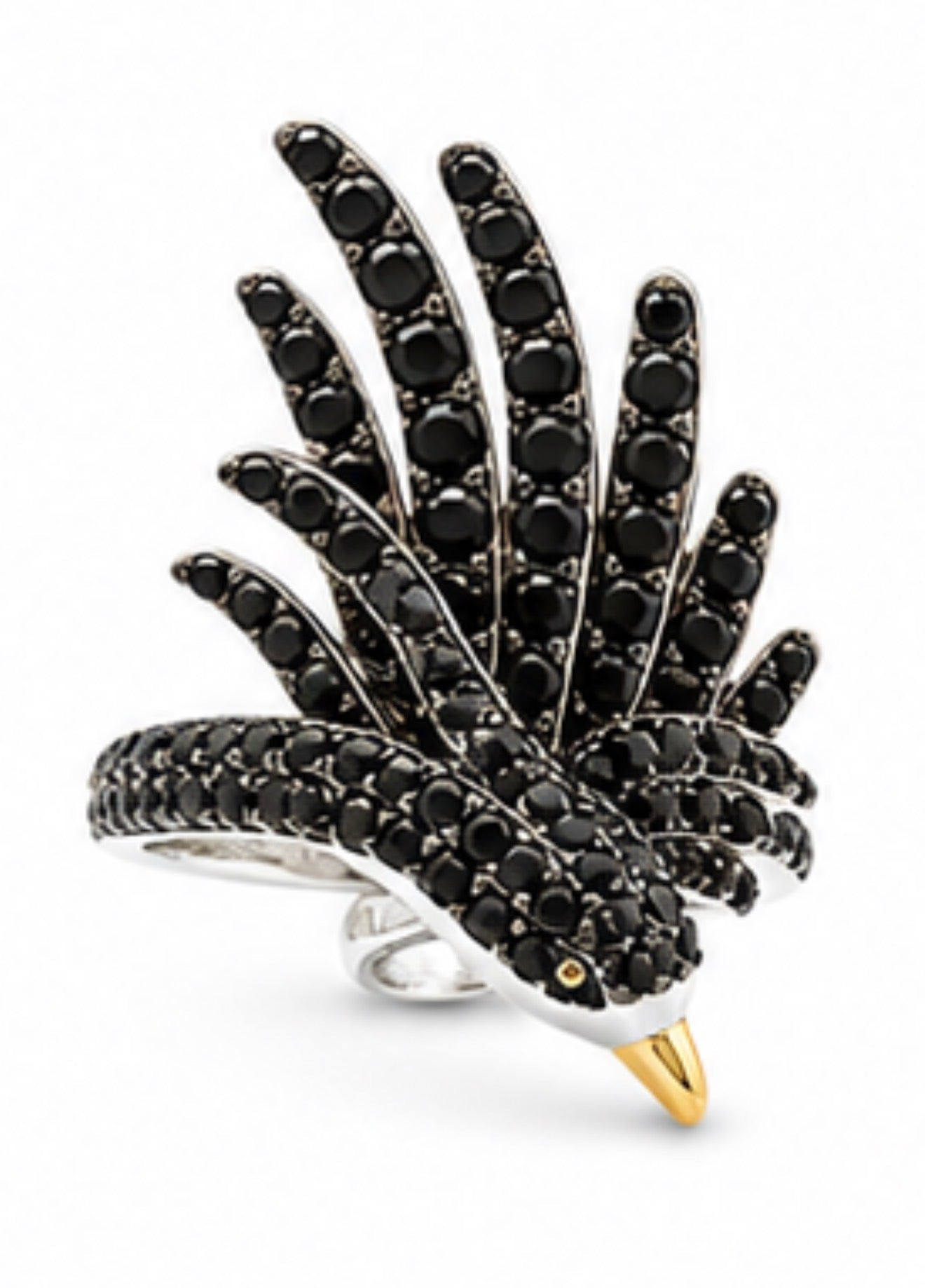 BLACK SWAN COCKTAIL RING