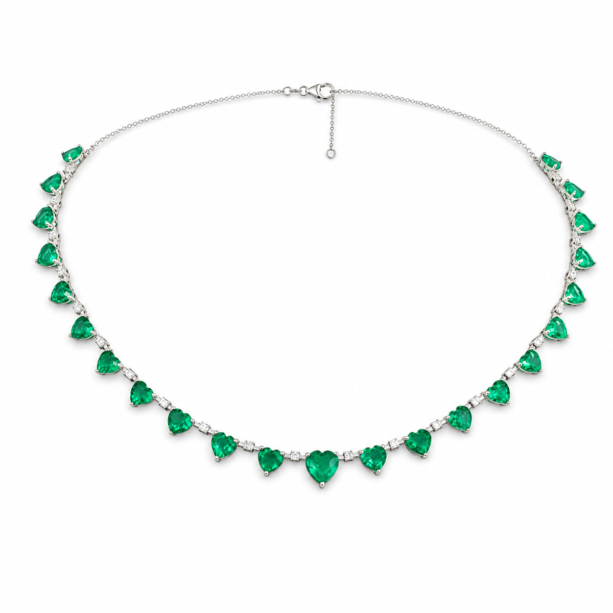 EMERALD HEARTS CHOKER