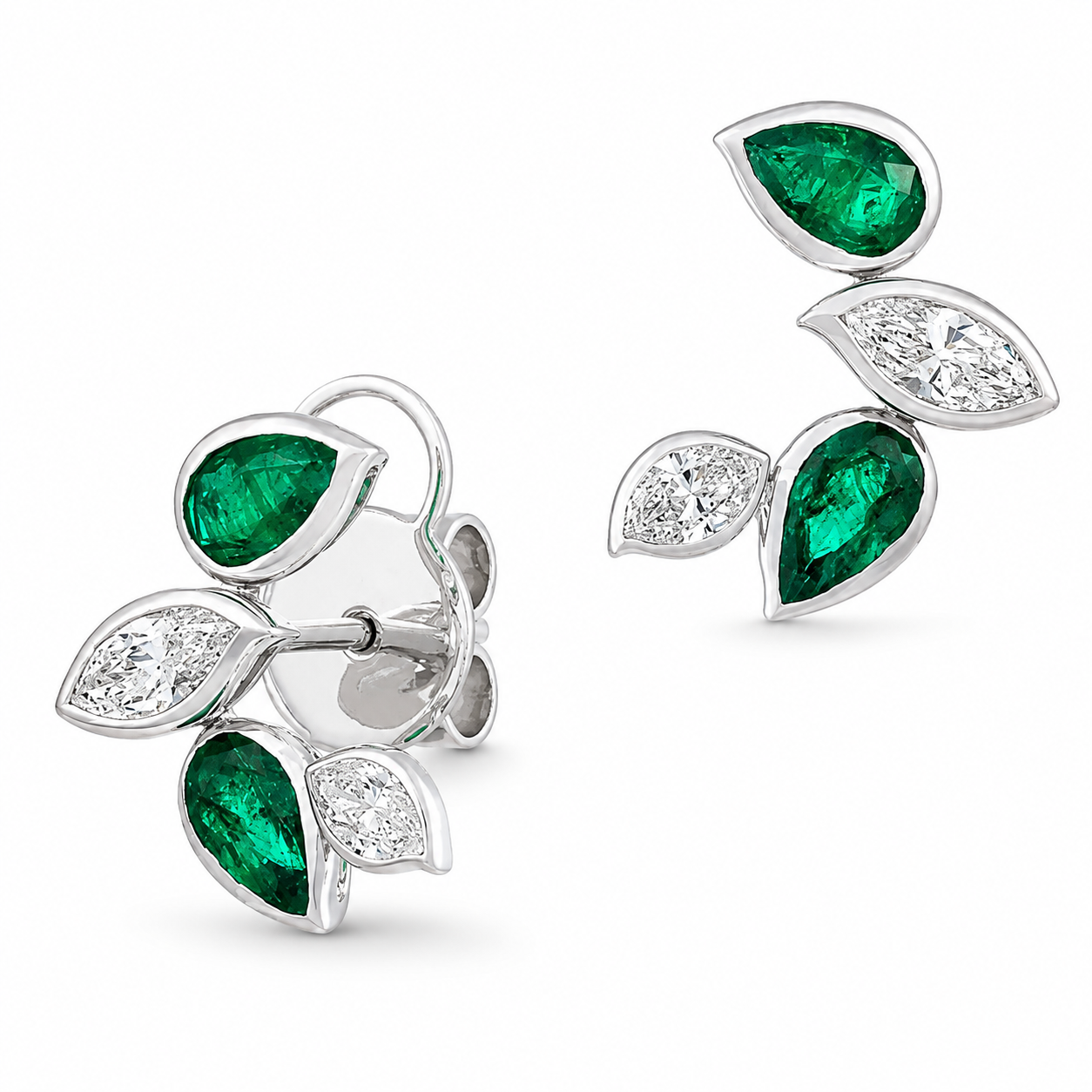 EMERALD PETAL EARRINGS