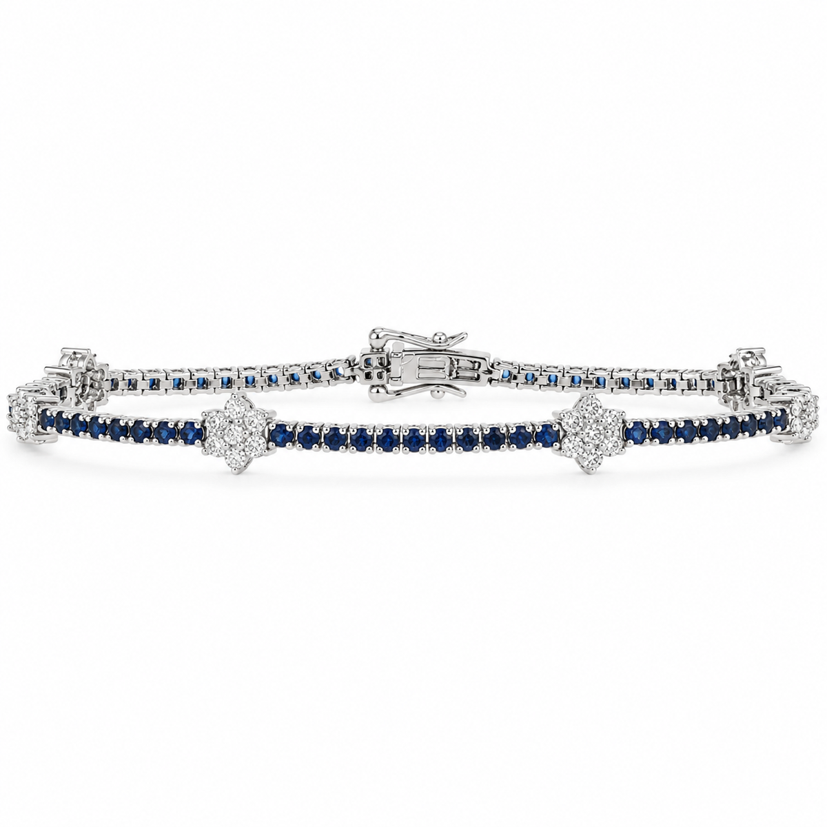 MULTI FLOWER TENNIS BRACELET