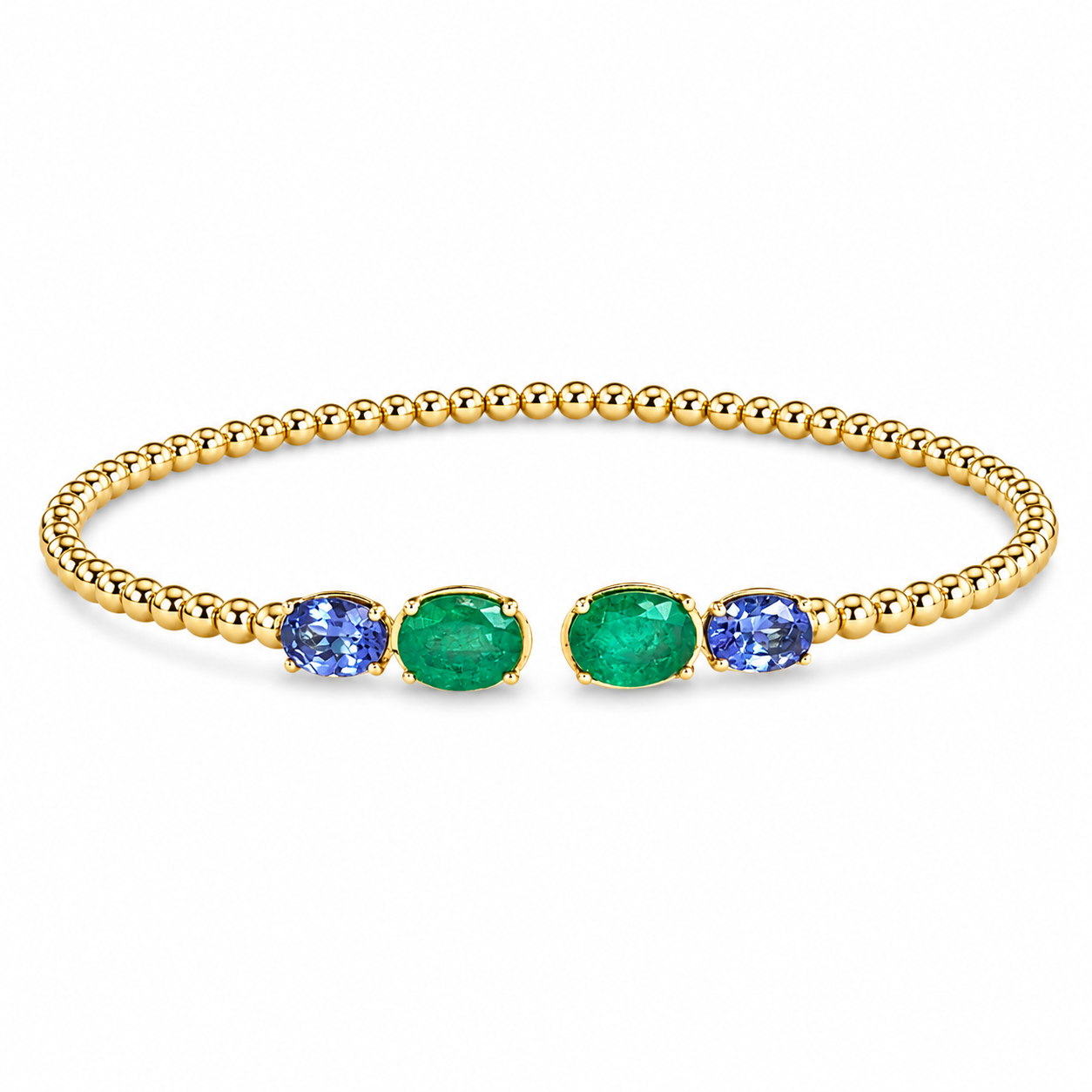 TWO-STONE GOLDEN CUFF