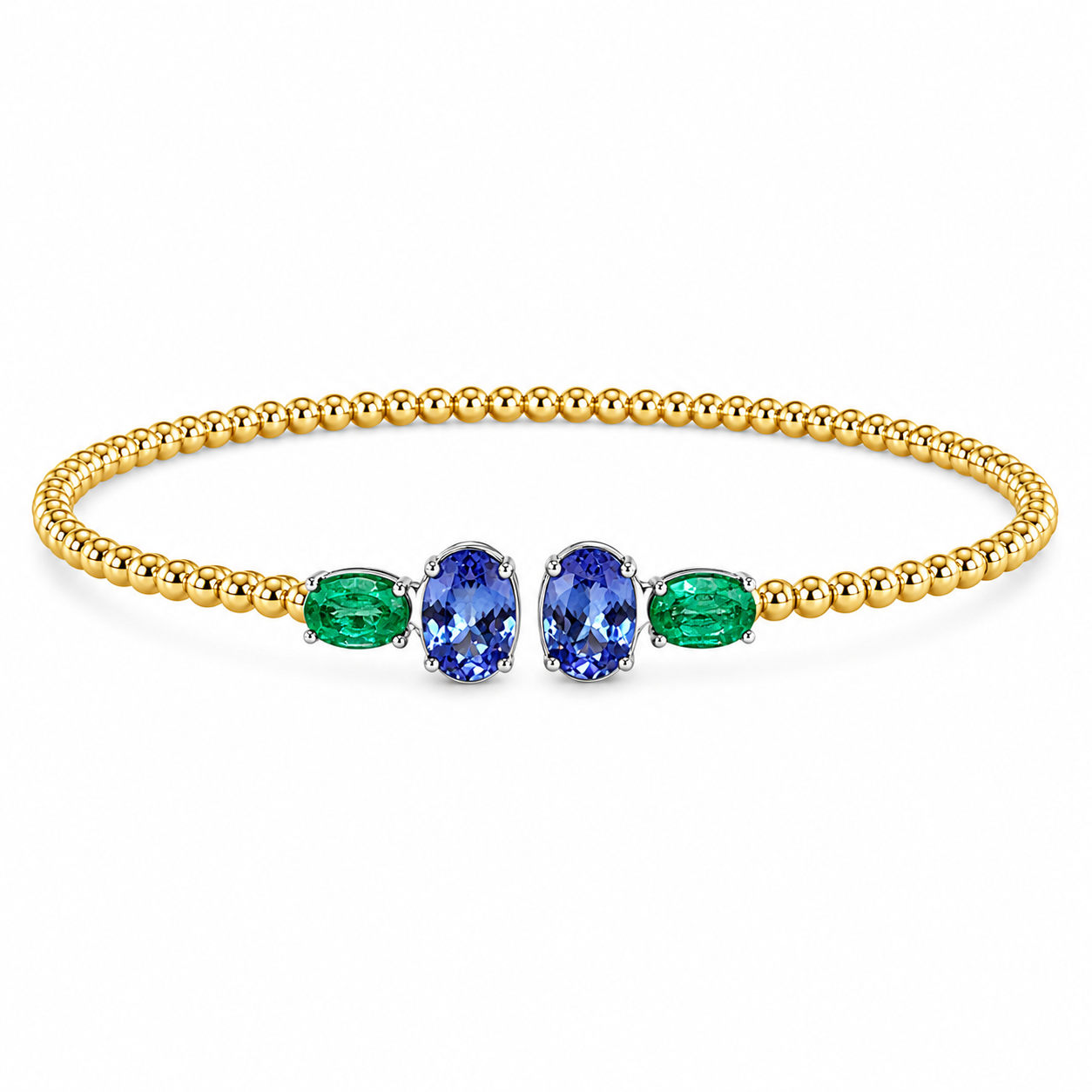 TWO-STONE GOLDEN CUFF