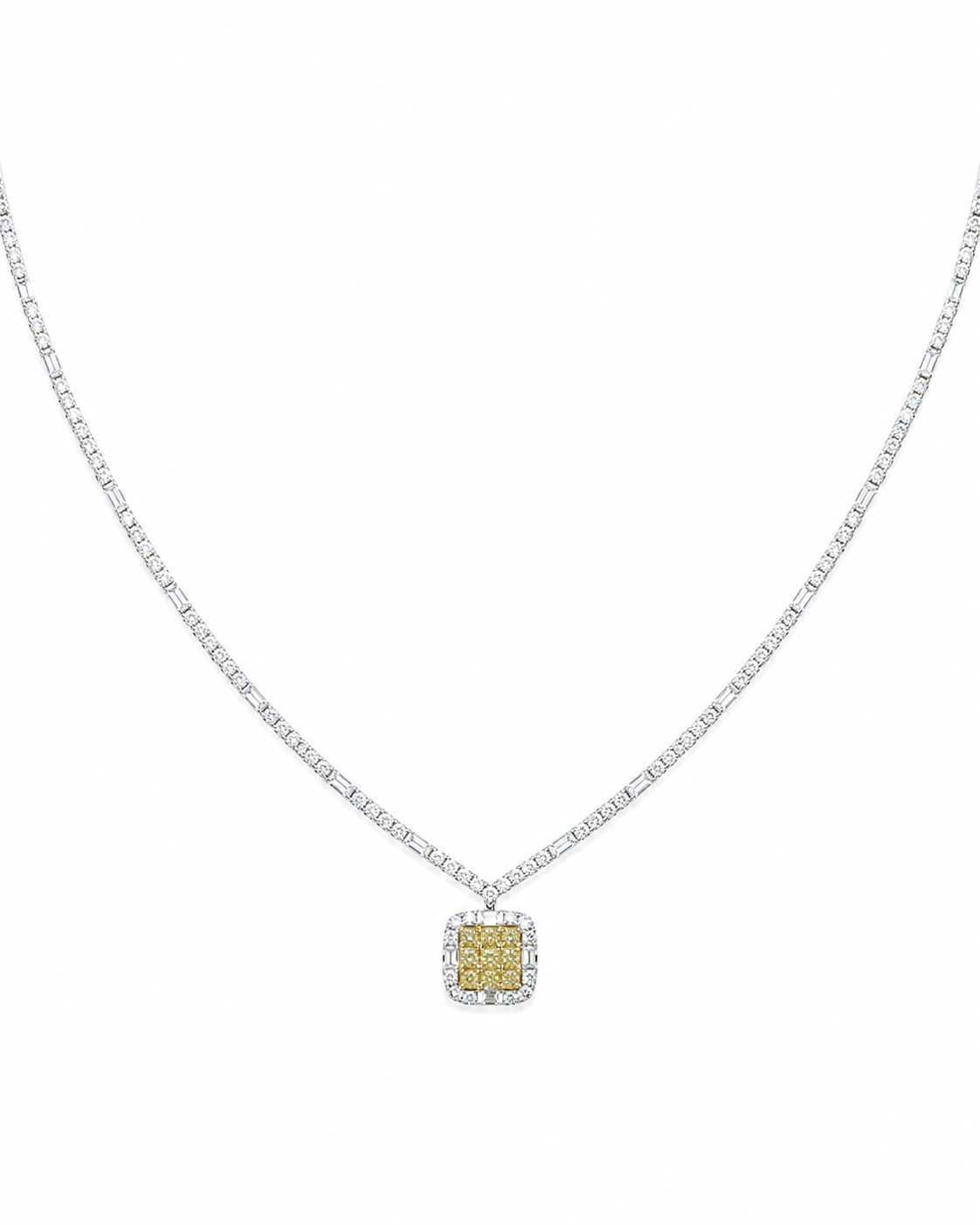 FANCY YELLOW STATEMENT NECKLACE