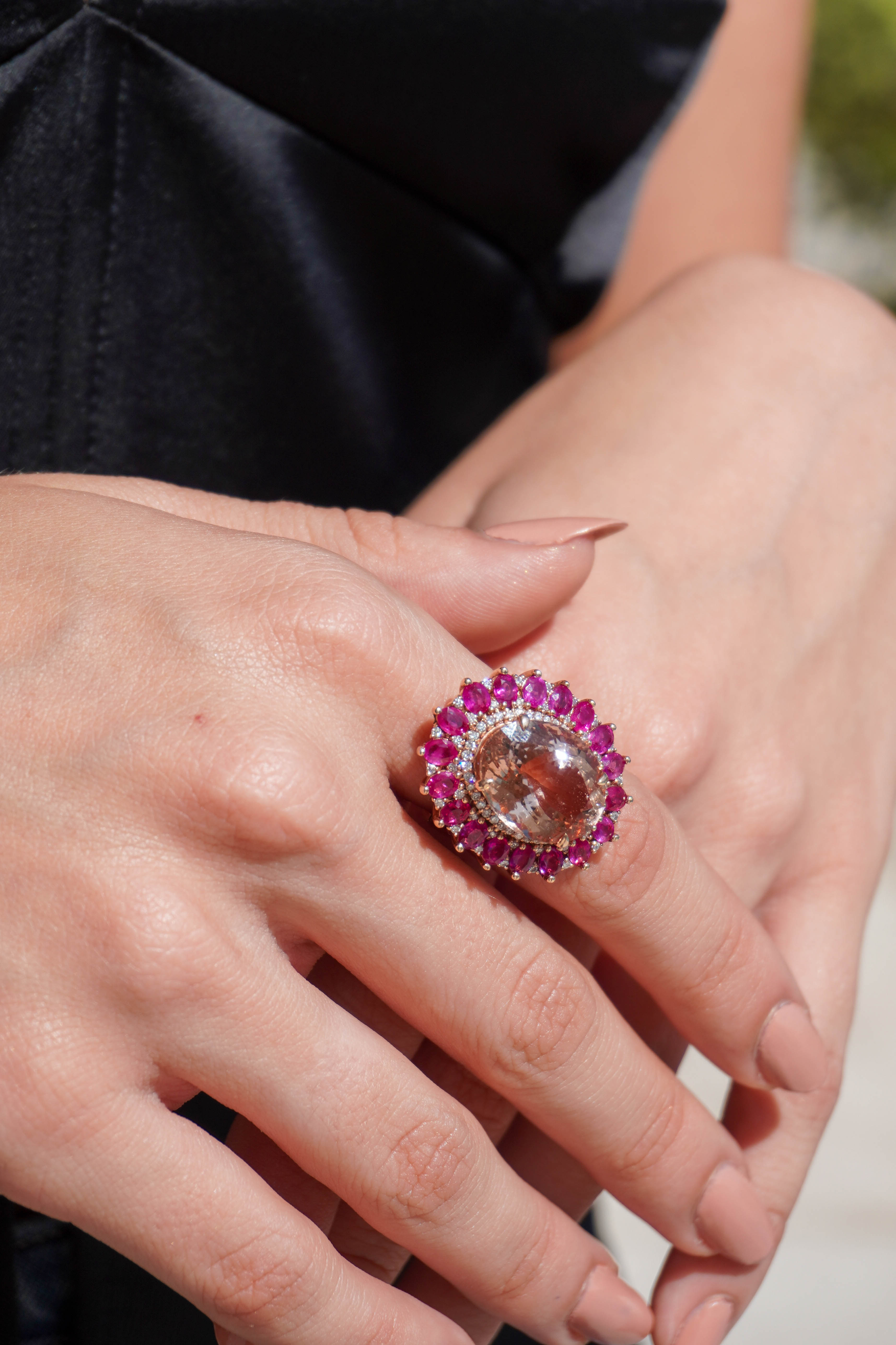 CAMELLIA ROSE COCKTAIL RING