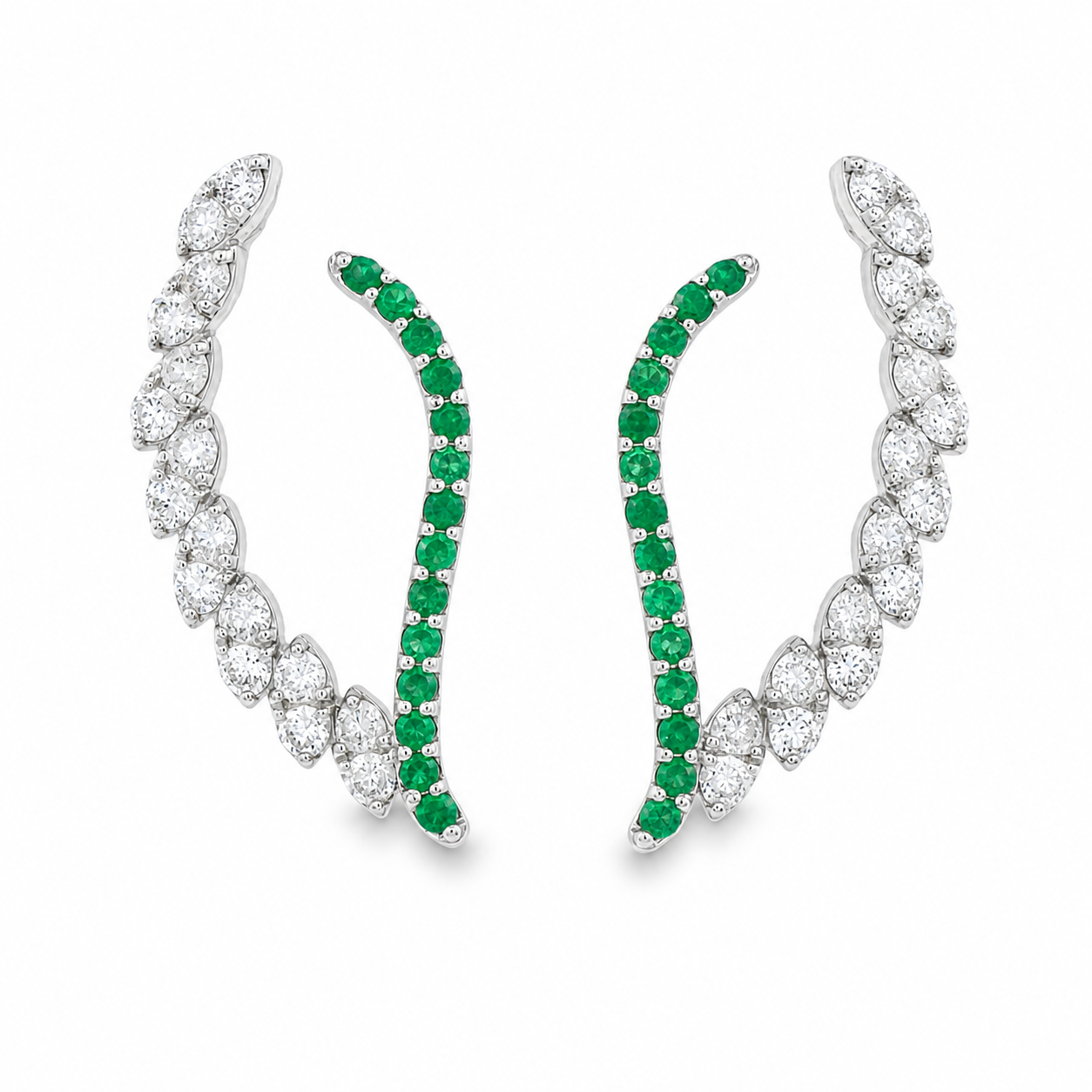 EMERALD WAVE EARRINGS
