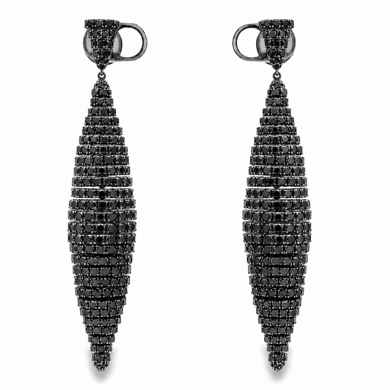 BLACK DIAMOND DANGLE EARRINGS