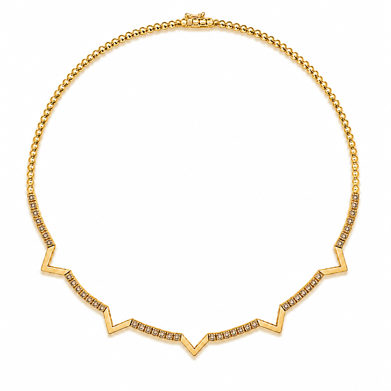 CHAMPAGNE GEOMETRIC NECKLACE